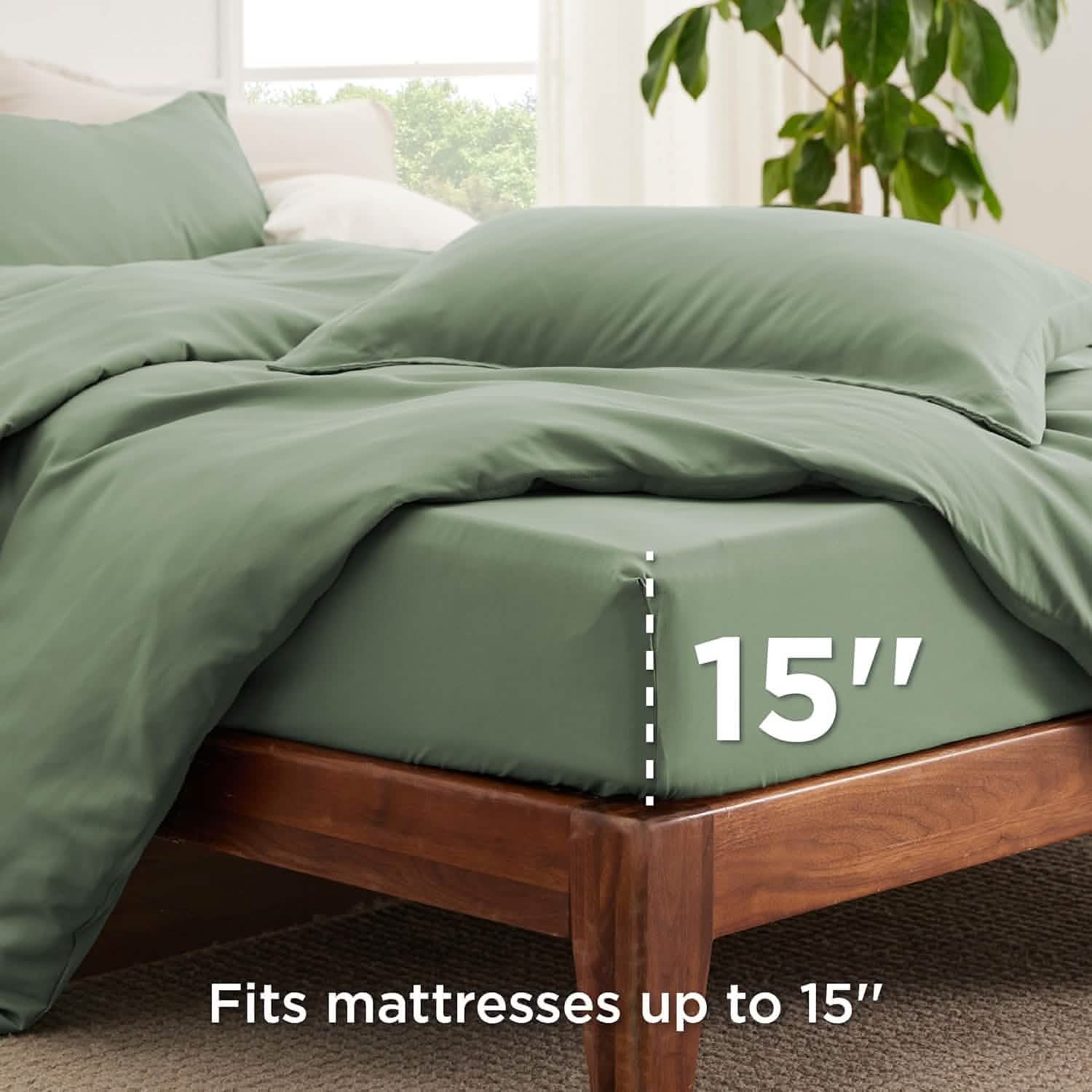 GentleSoft® Brushed Microfiber Duvet Cover Sets With Fitted Sheet