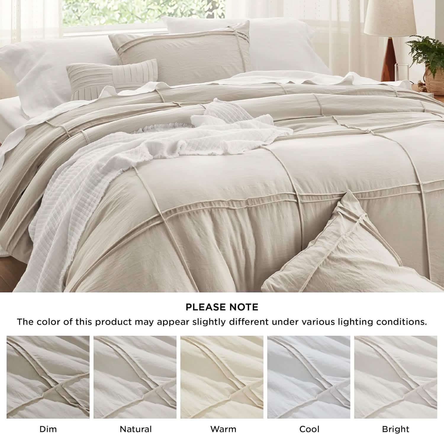 GentleSoft® Striped Tufted Embroidery Duvet Cover Set