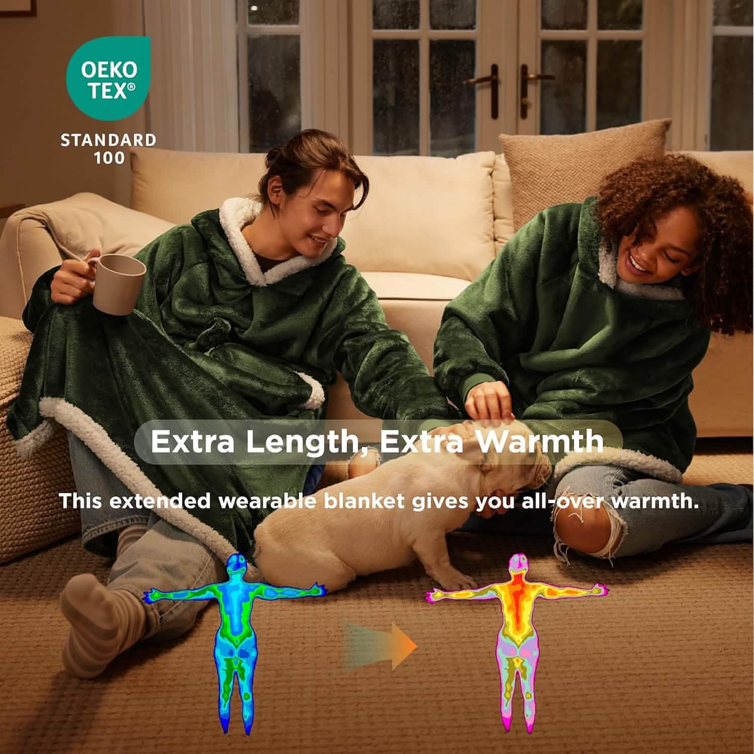 GentleSoft® Sherpa Fleece Wearable Blanket