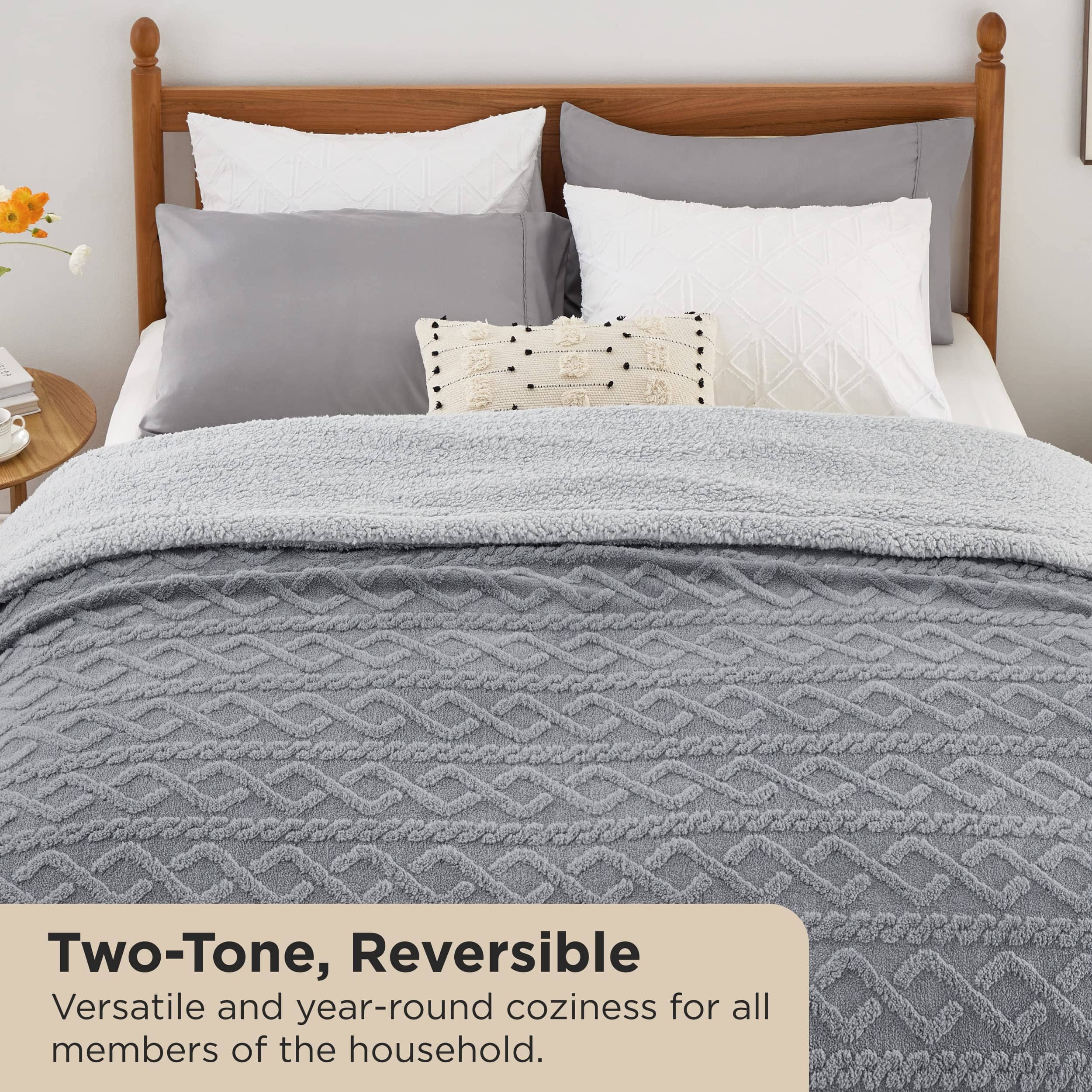 GentleSoft® Sherpa Throw Blanket For Couch