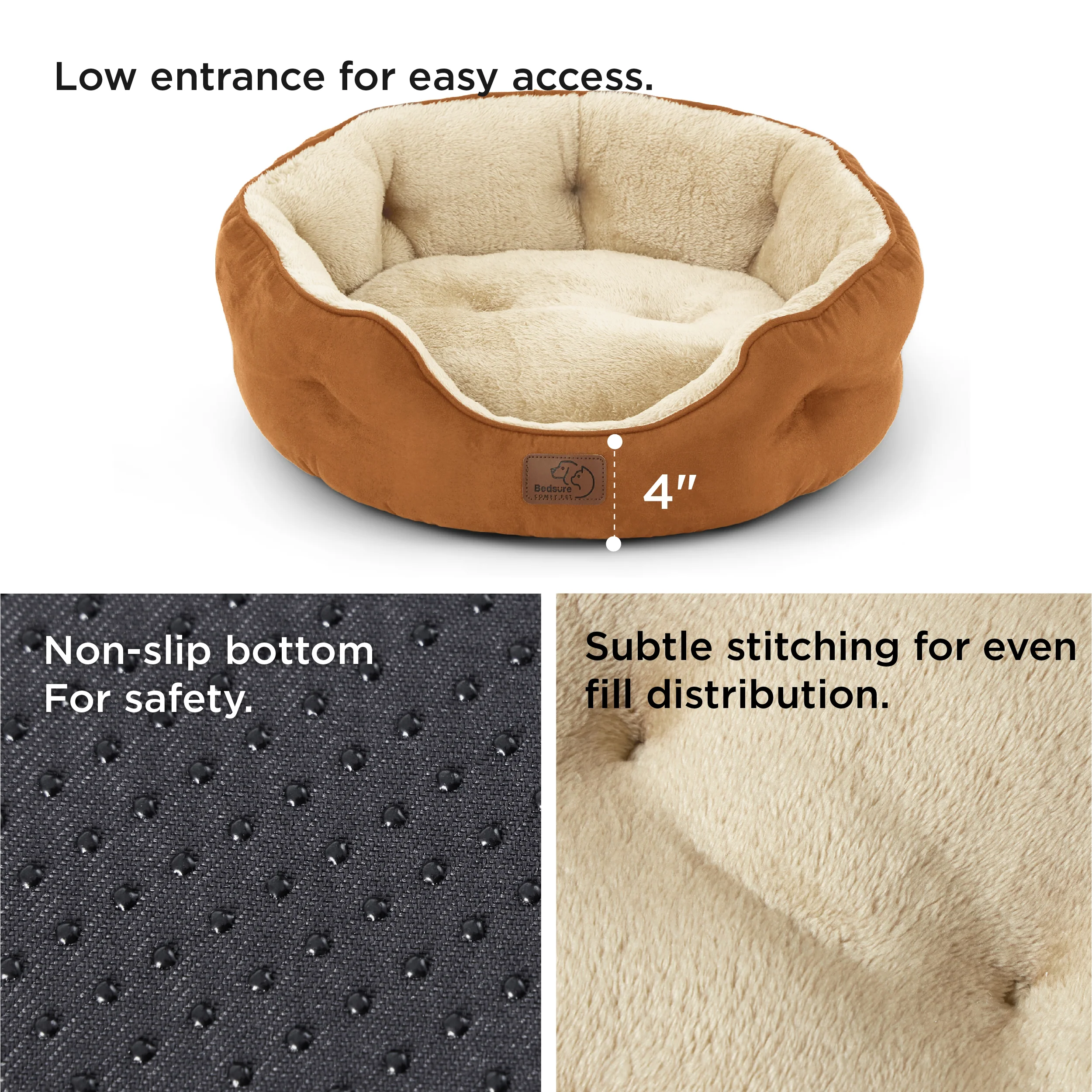 Solid Round Pet Bed