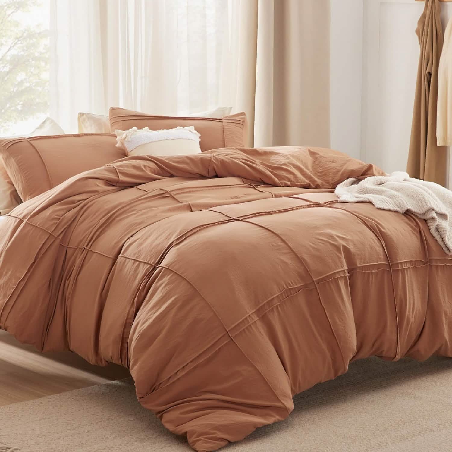 GentleSoft® Striped Tufted Embroidery Duvet Cover Set