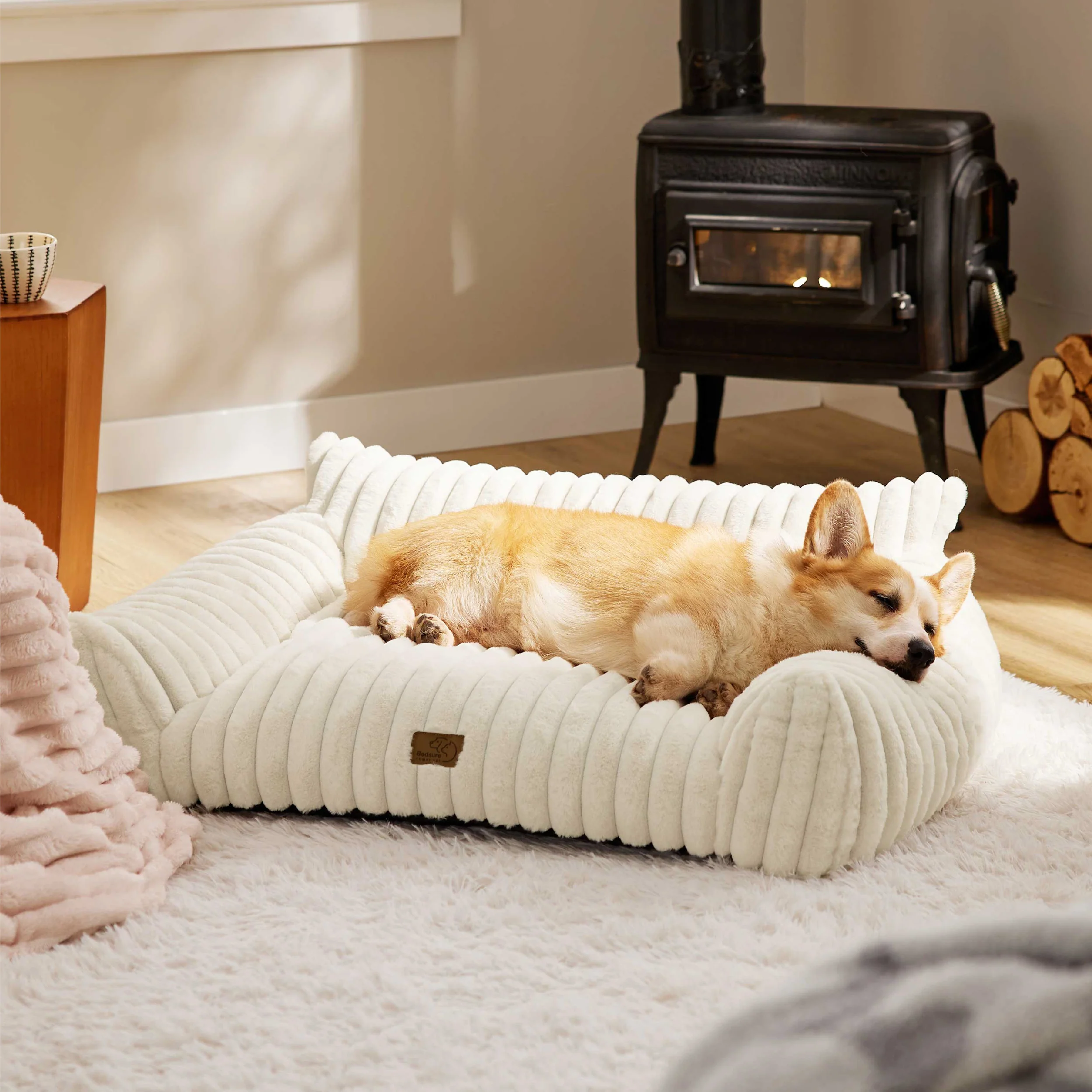 Corduroy Fleece Cat Couch
