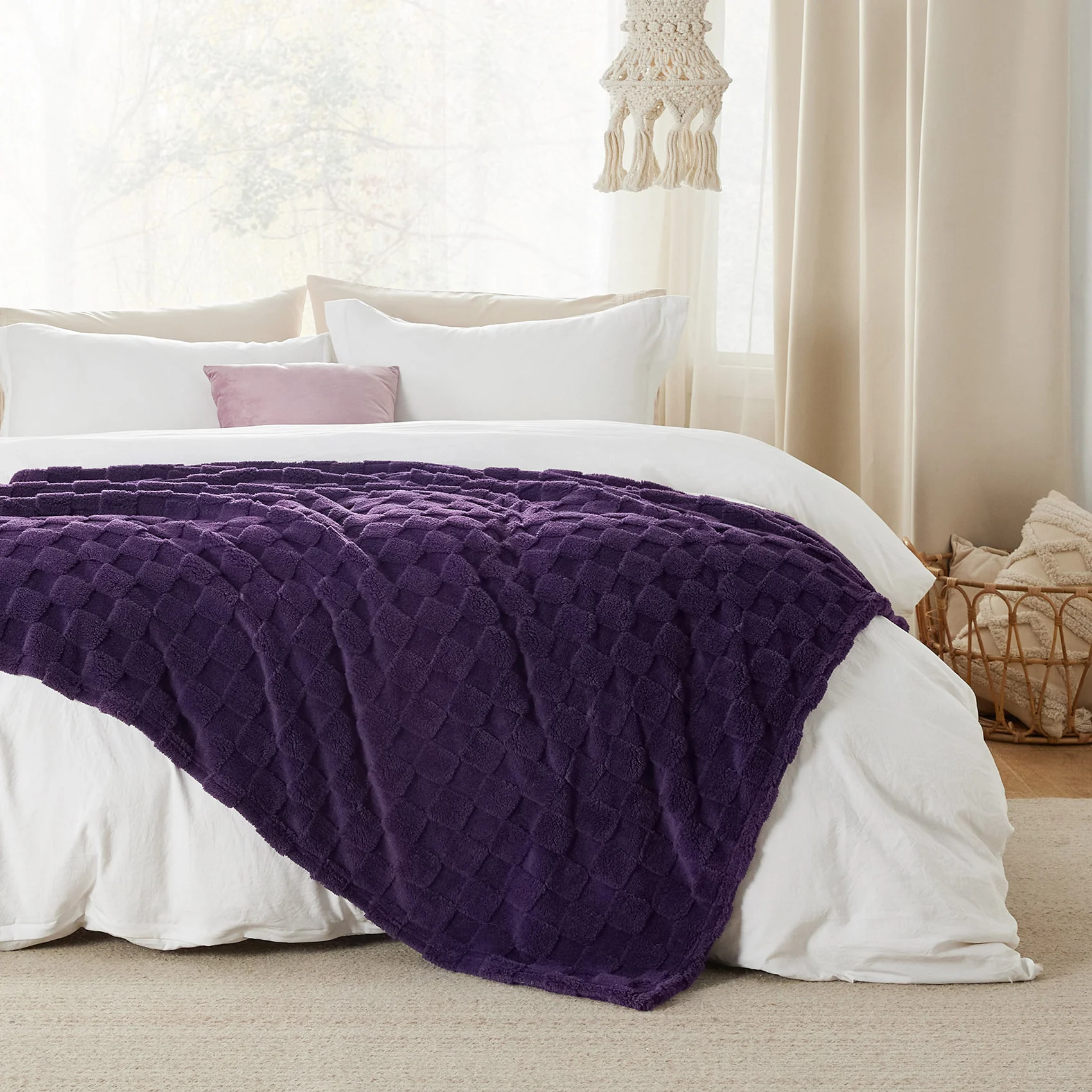 GentleSoft® Jacquard Shaggy Sherpa Blanket
