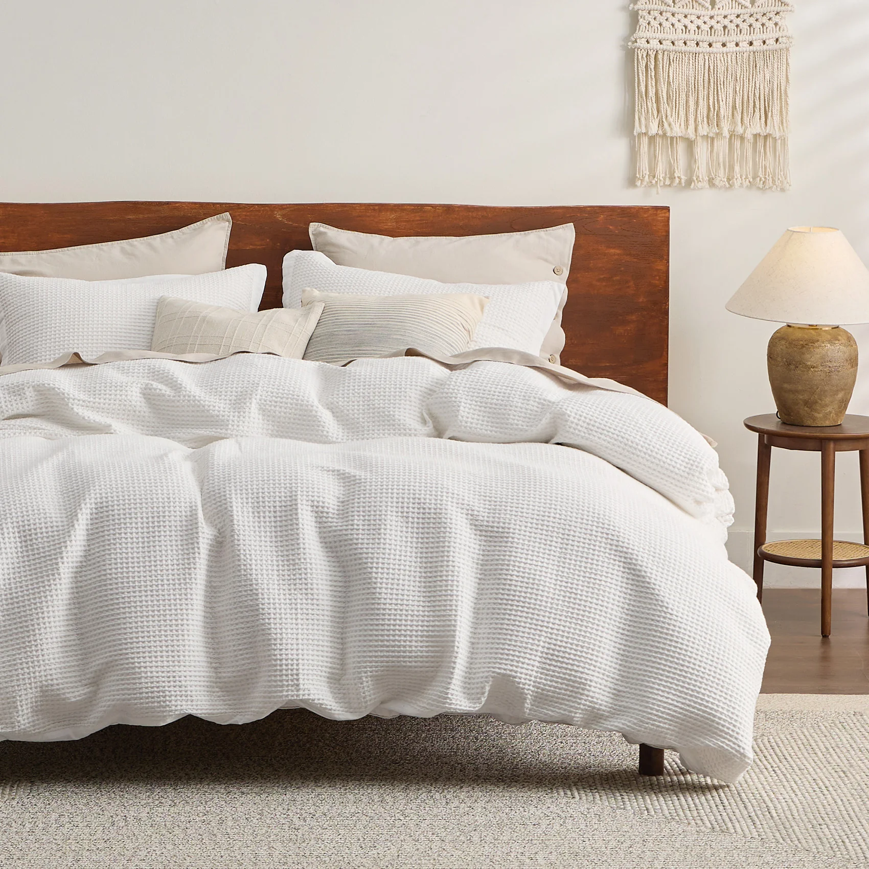 GentleSoft® Cotton Waffle Weave Duvet Cover Set