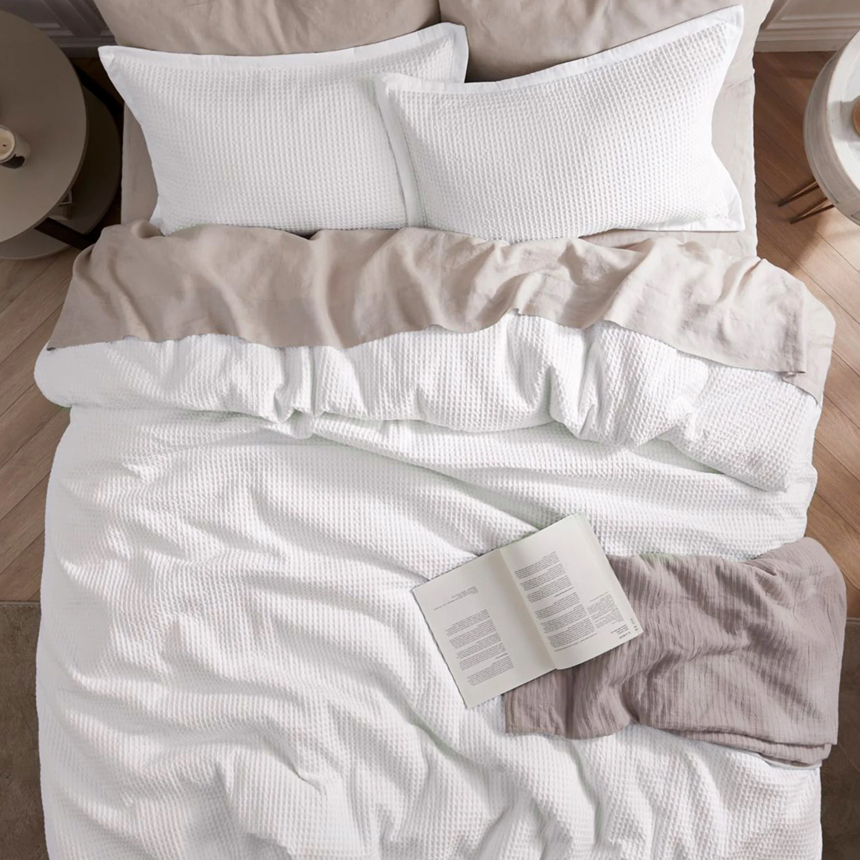 GentleSoft® Cotton Waffle Weave Duvet Cover Set