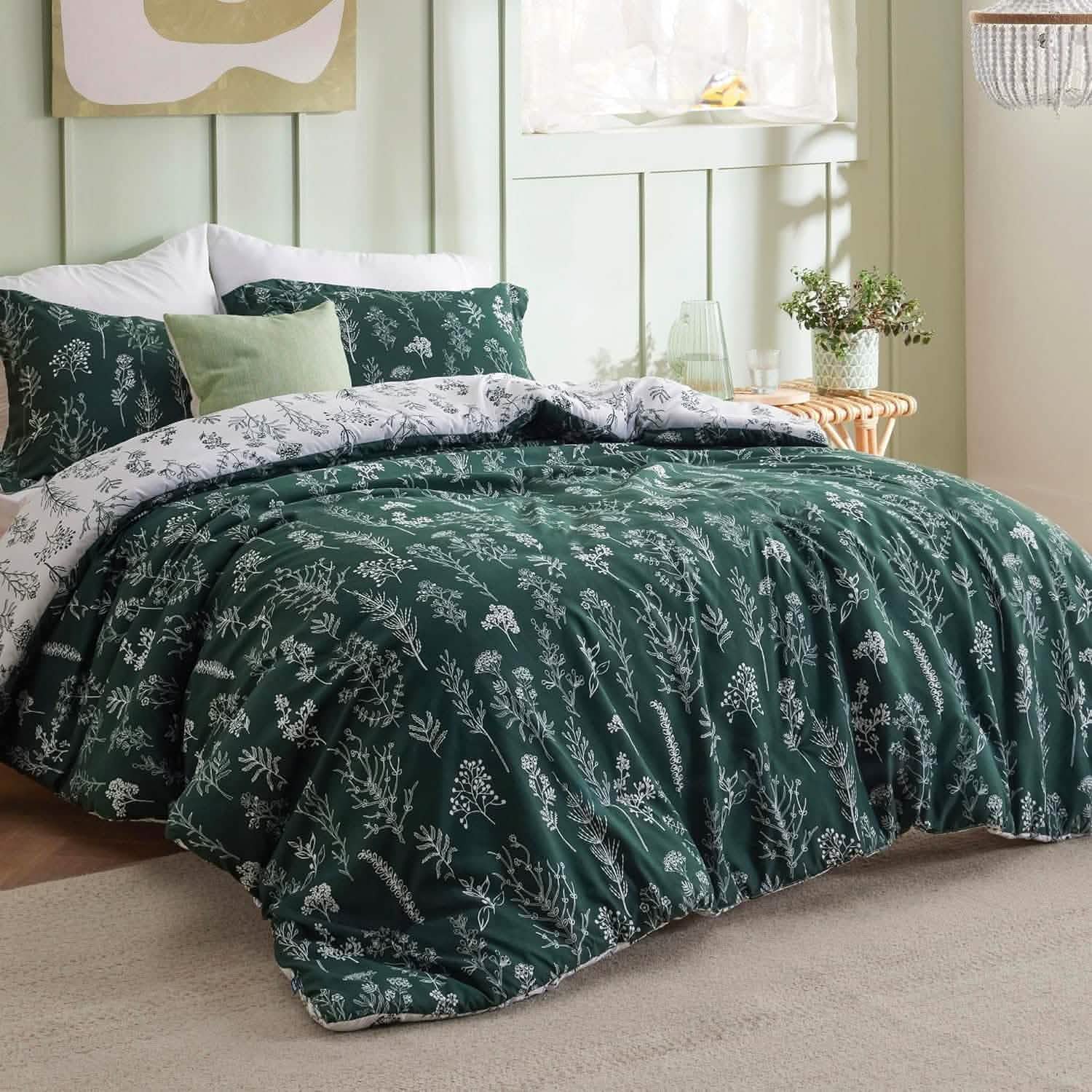 GentleSoft® Reversible Floral Print Duvet Cover Set