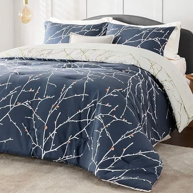 GentleSoft® Tree Branch Floral Pattern Bed-in-a-Bag