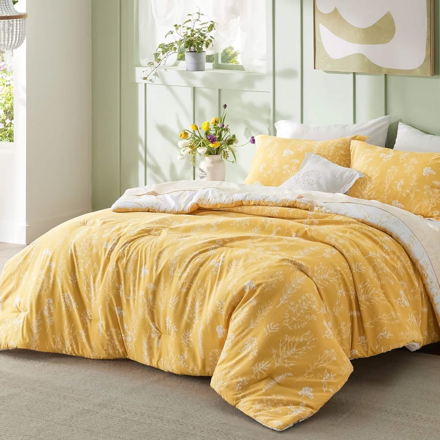 GentleSoft® Reversible Floral Print Comforter Set-2
