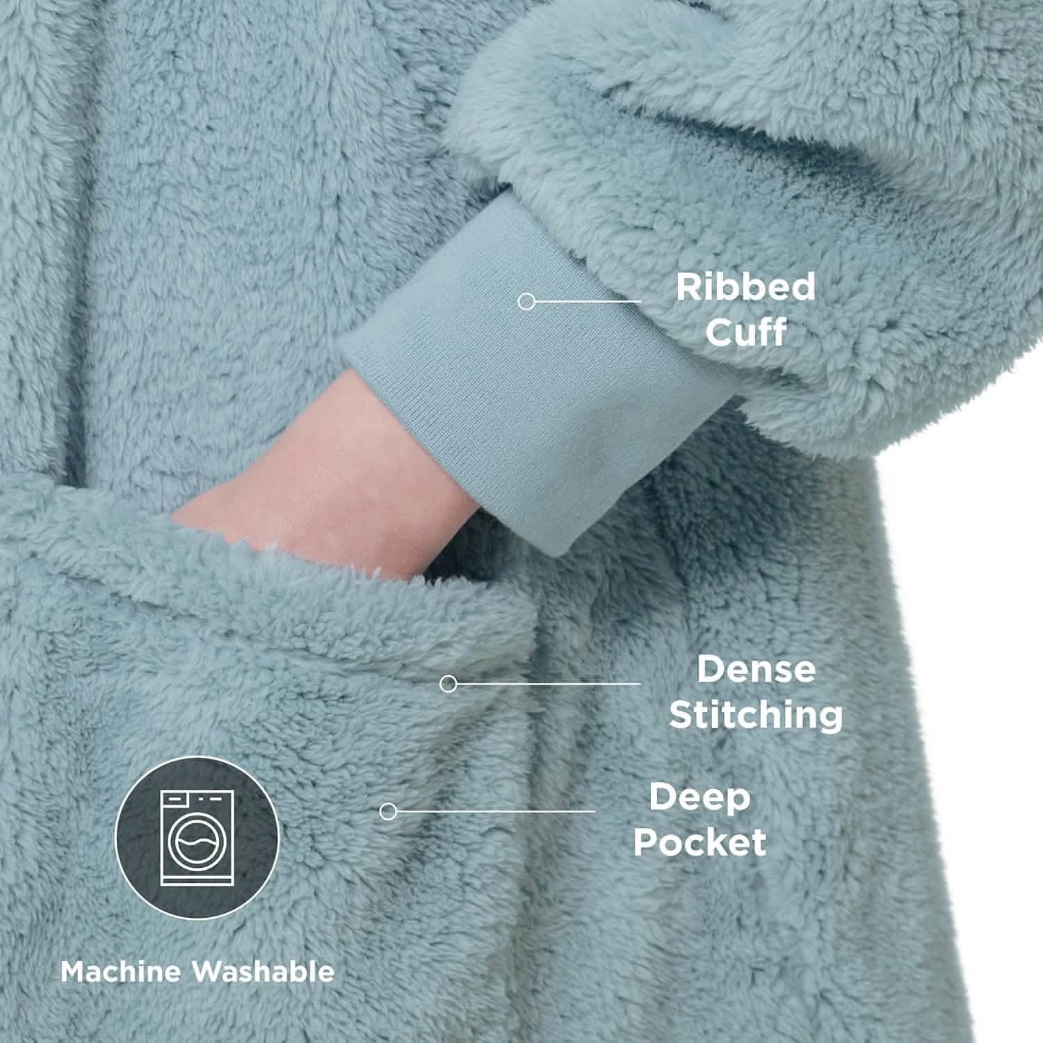 GentleSoft® Shaggy Sherpa Blanket Hoodie