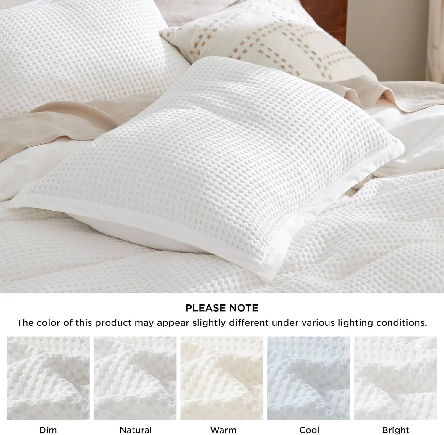GentleSoft® Cooling Waffle Duvet Cover Set