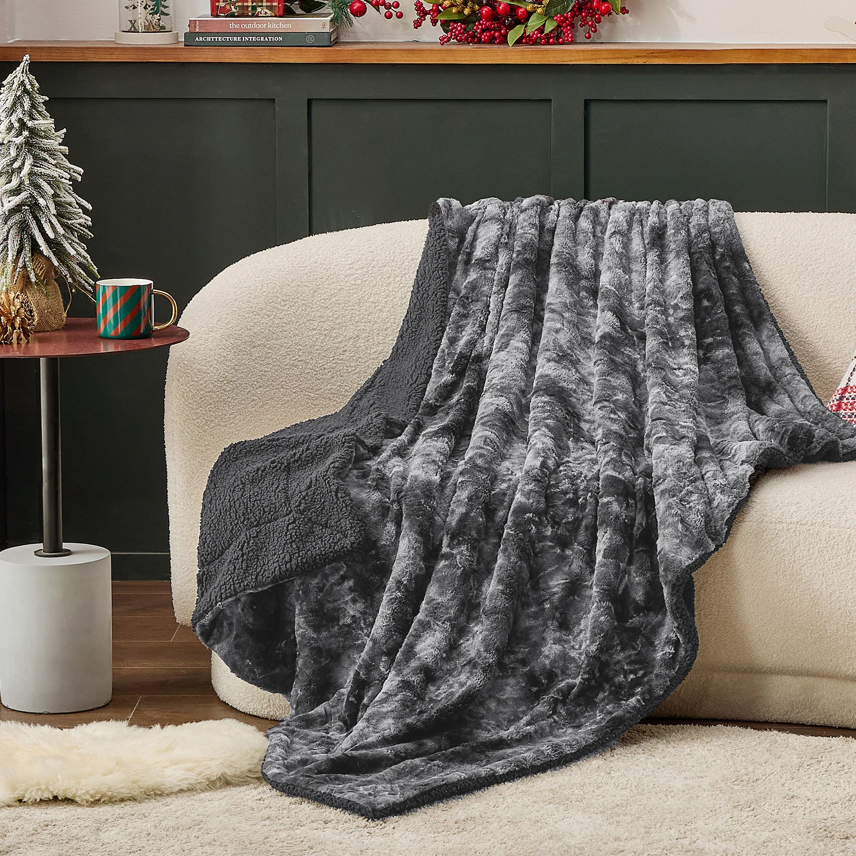 GentleSoft® Faux Fur Sherpa Fleece Blanket