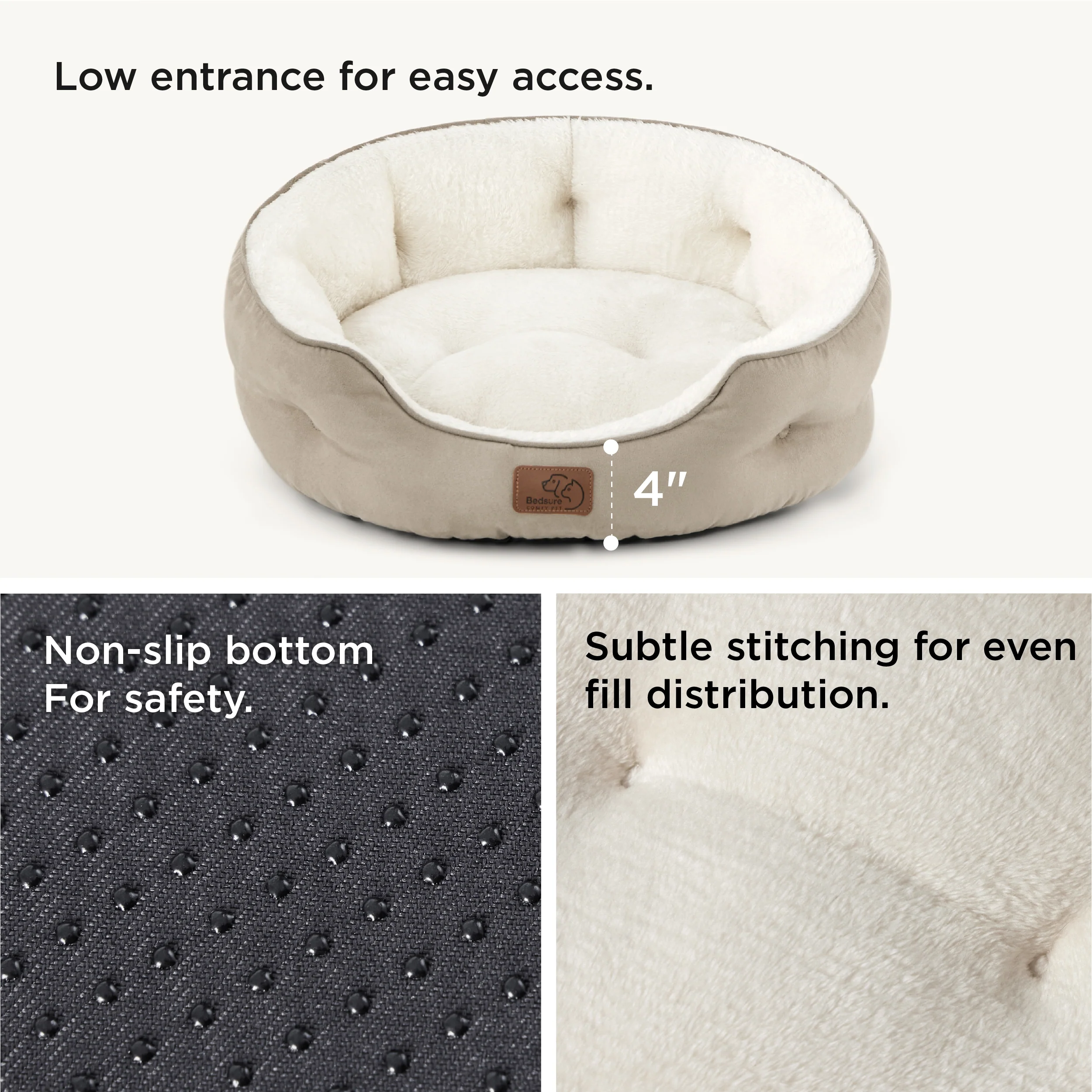 Solid Round Pet Bed