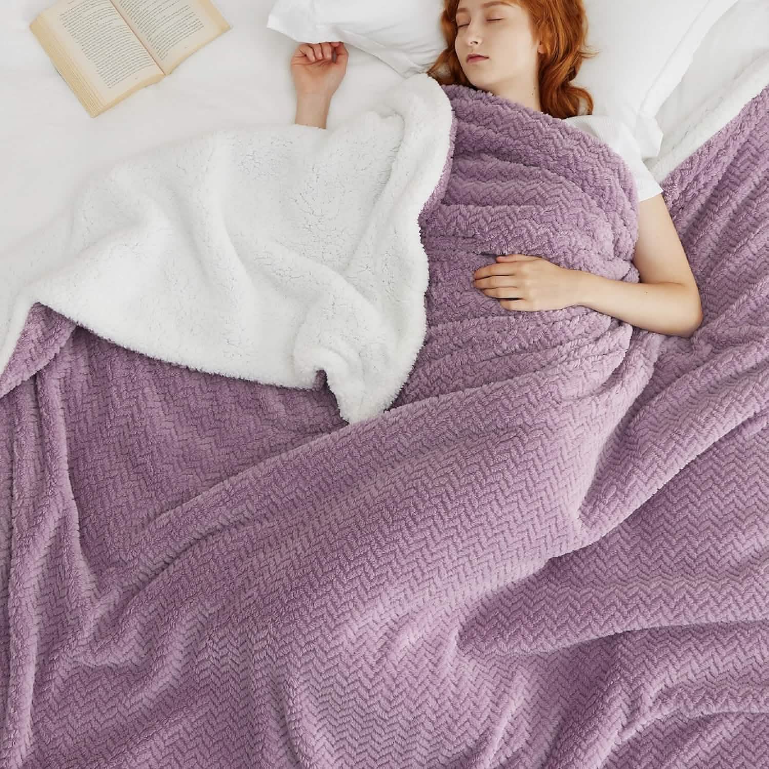GentleSoft® Chevron Sherpa Fleece Blanket