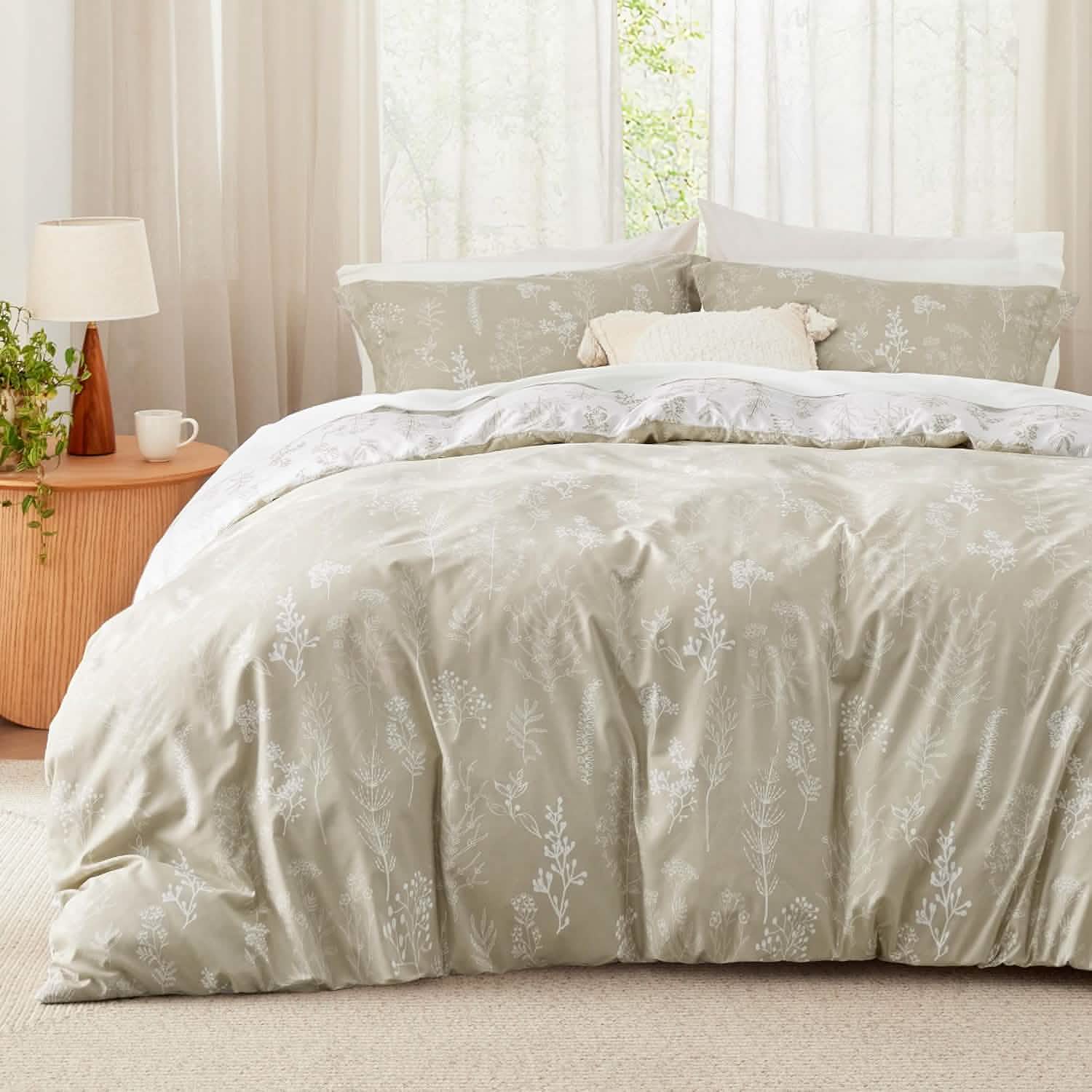 GentleSoft® Reversible Floral Print Comforter Set-2