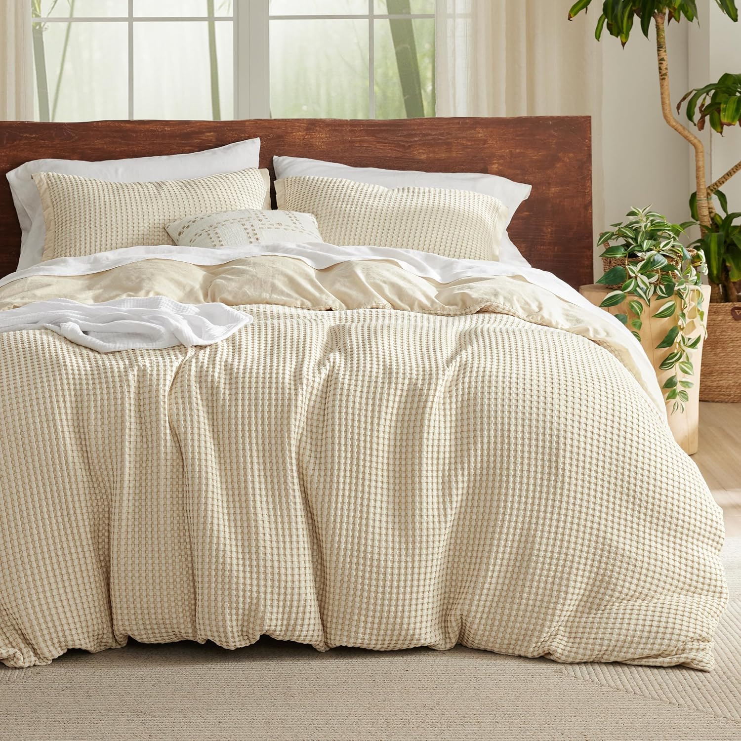 GentleSoft® Cooling Waffle Duvet Cover Set