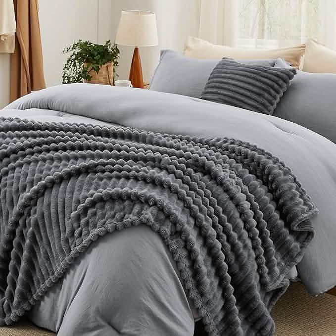 GentleSoft® Checkered Comforter Set Striped