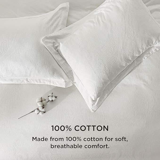 GentleSoft® 100% Cotton European Palace Jacquard Duvet Cover Set