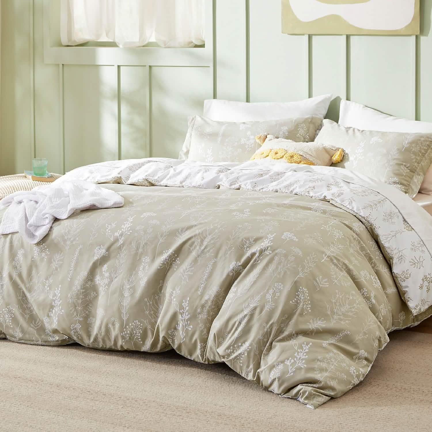 GentleSoft® Reversible Floral Print Comforter Set-2