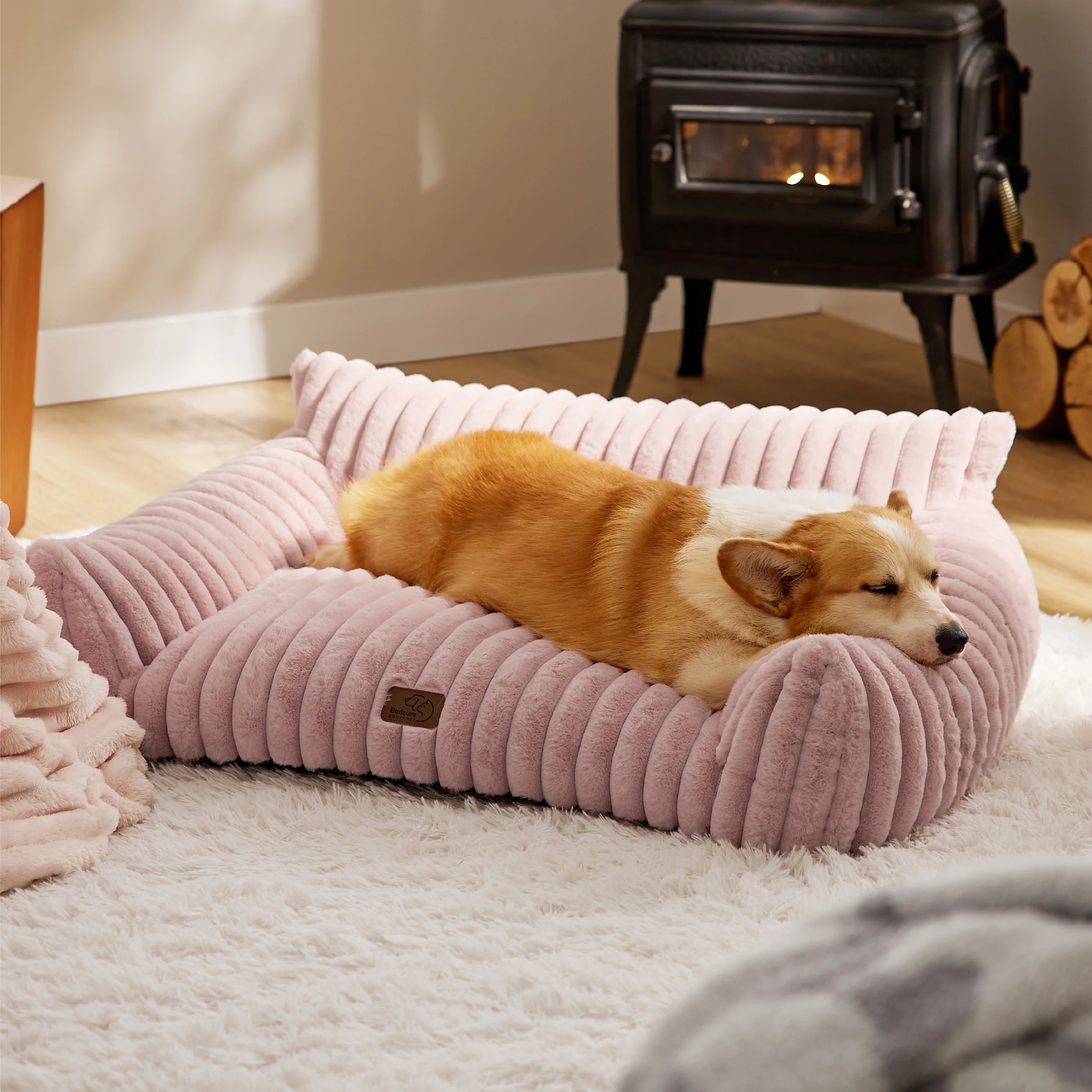 Corduroy Fleece Cat Couch