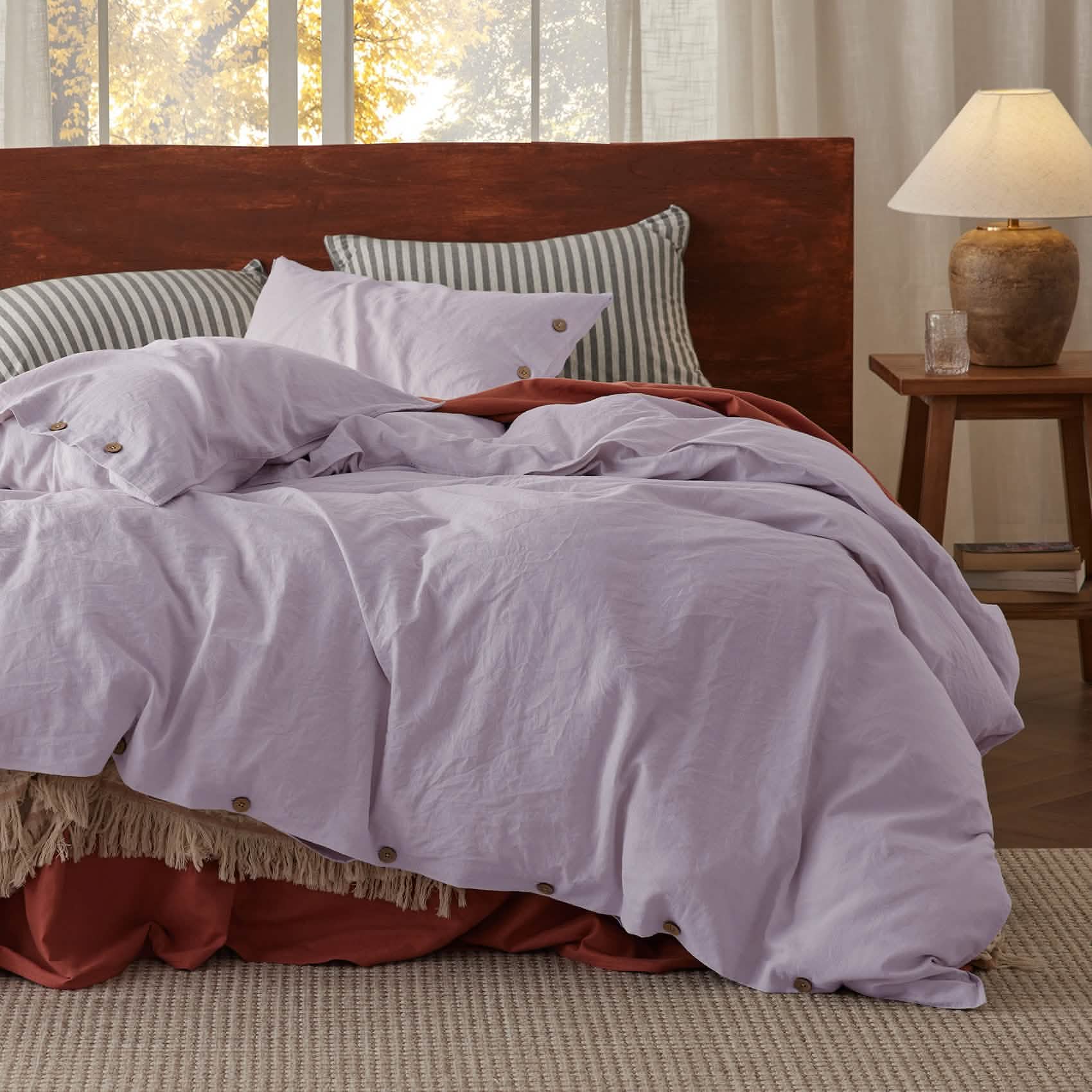 GentleSoft® Cotton Linen Hybrid Duvet Cover Set
