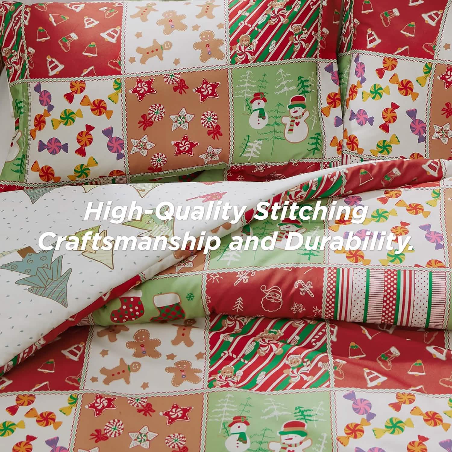 GentleSoft® Christmas Plaid Comforter Set Red