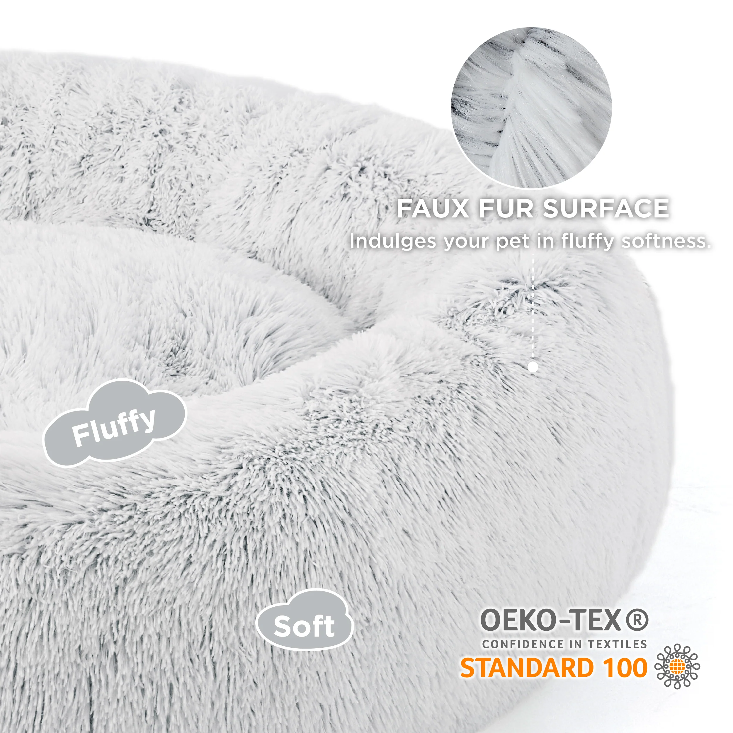 Calming Donut Bed for Dogs and Cats