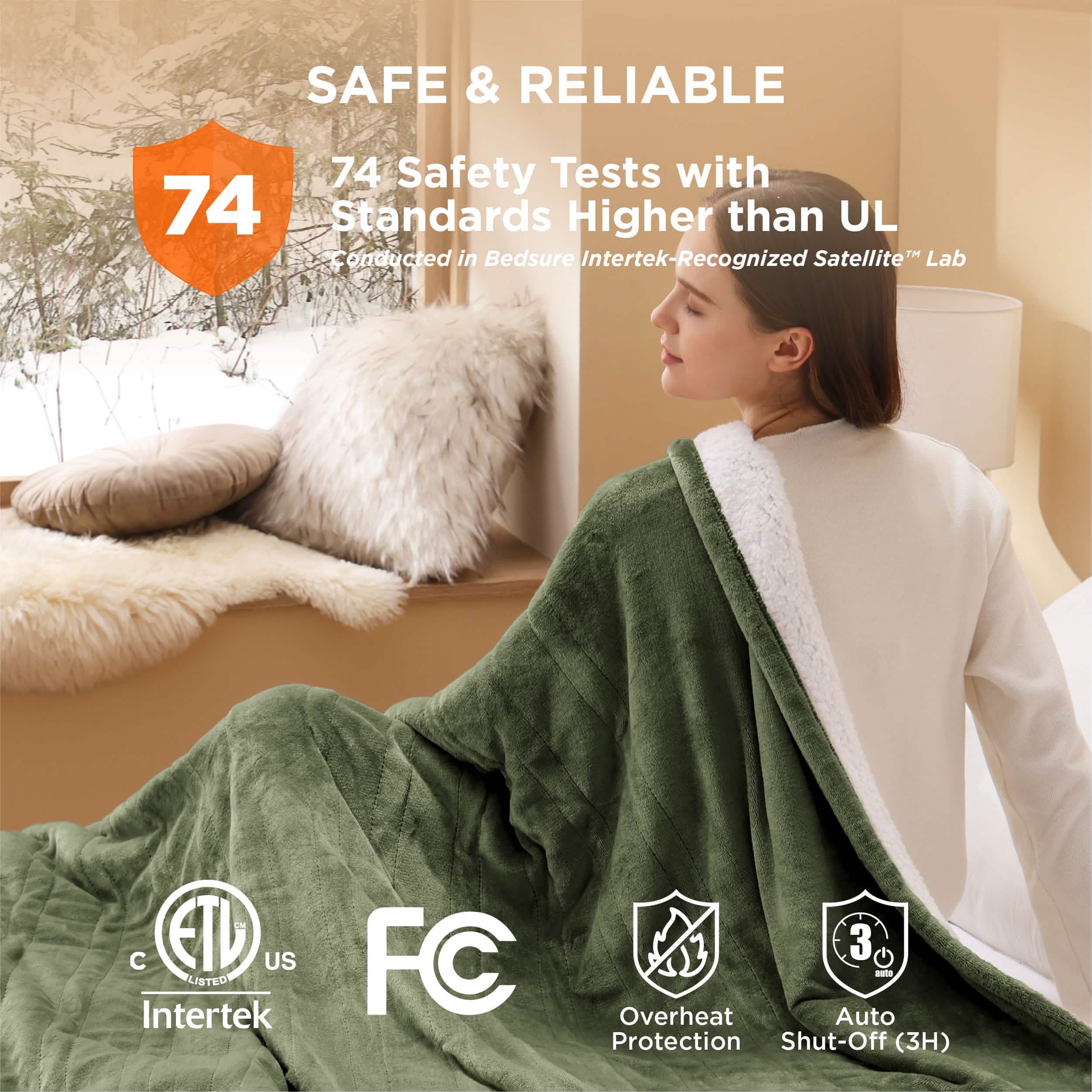 GentleSoft® Solid Flannel Heated Blanket