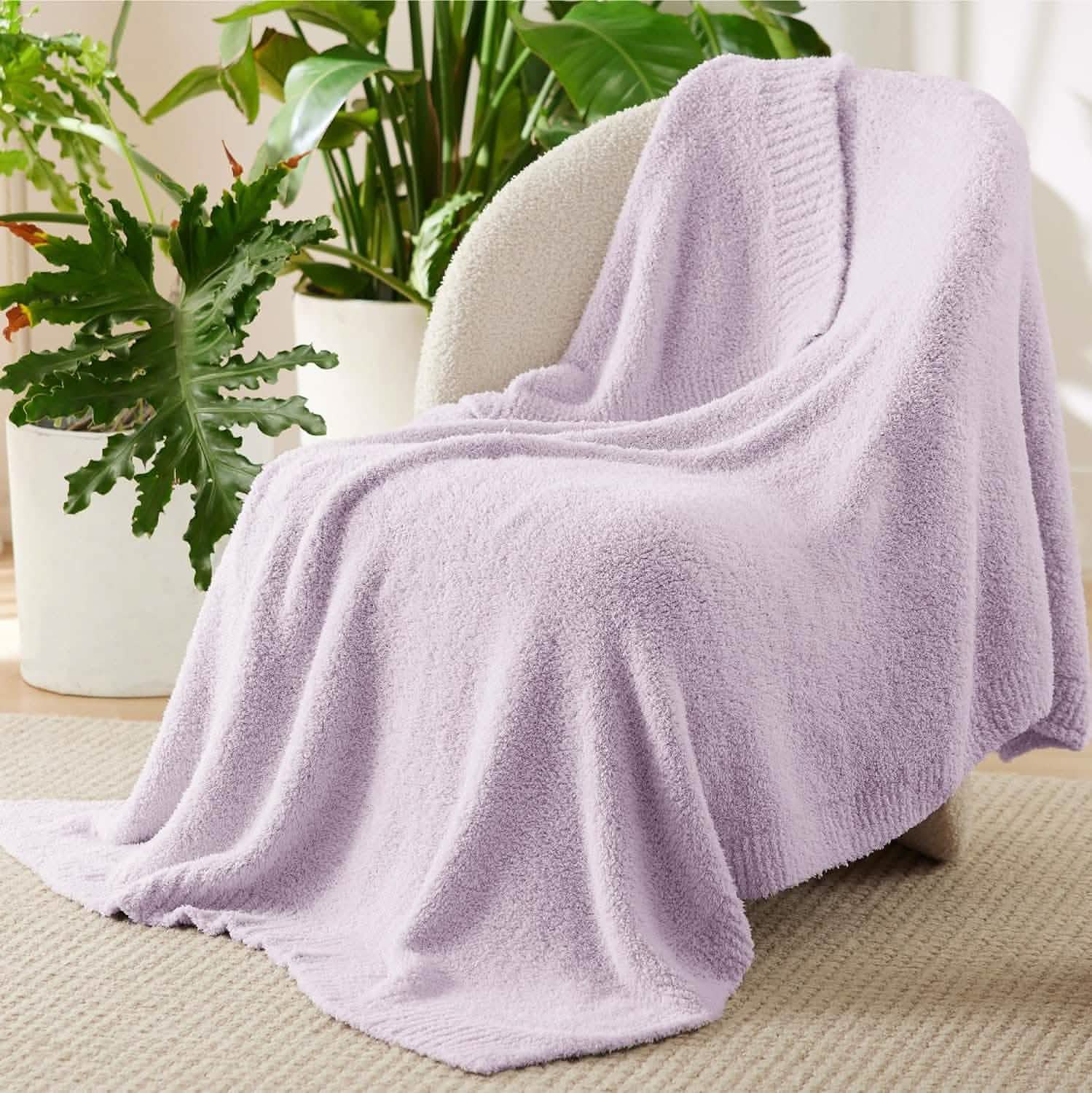 GentleSoft® Feather Yarn Throw Blanket