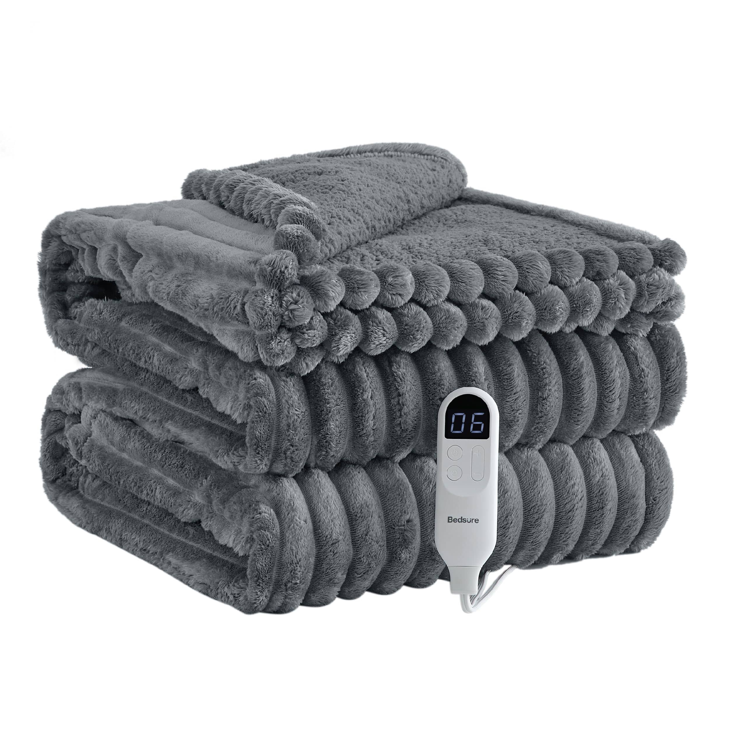 GentleSoft® Striped Flannel Heated Blanket