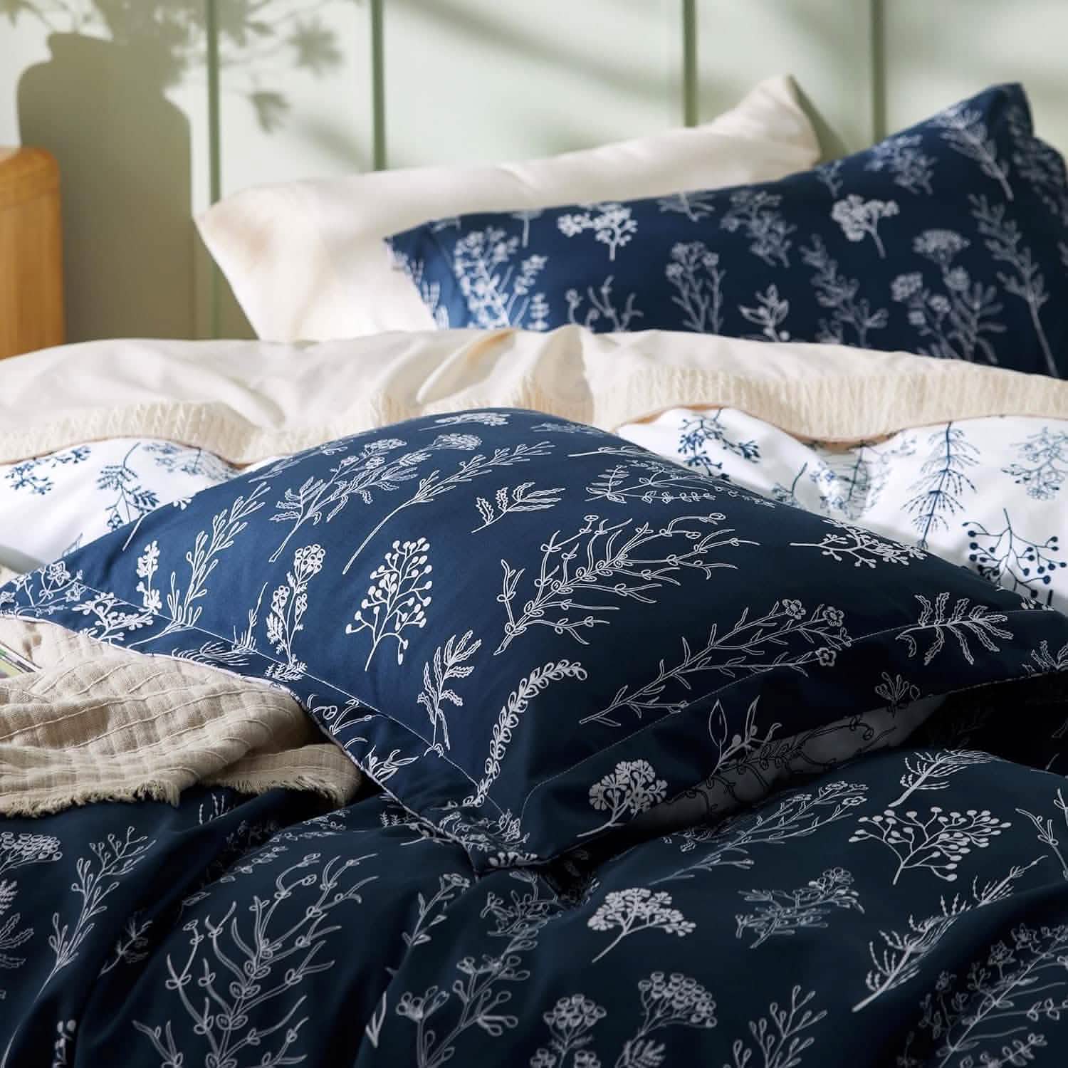 GentleSoft® Reversible Floral Print Duvet Cover Set