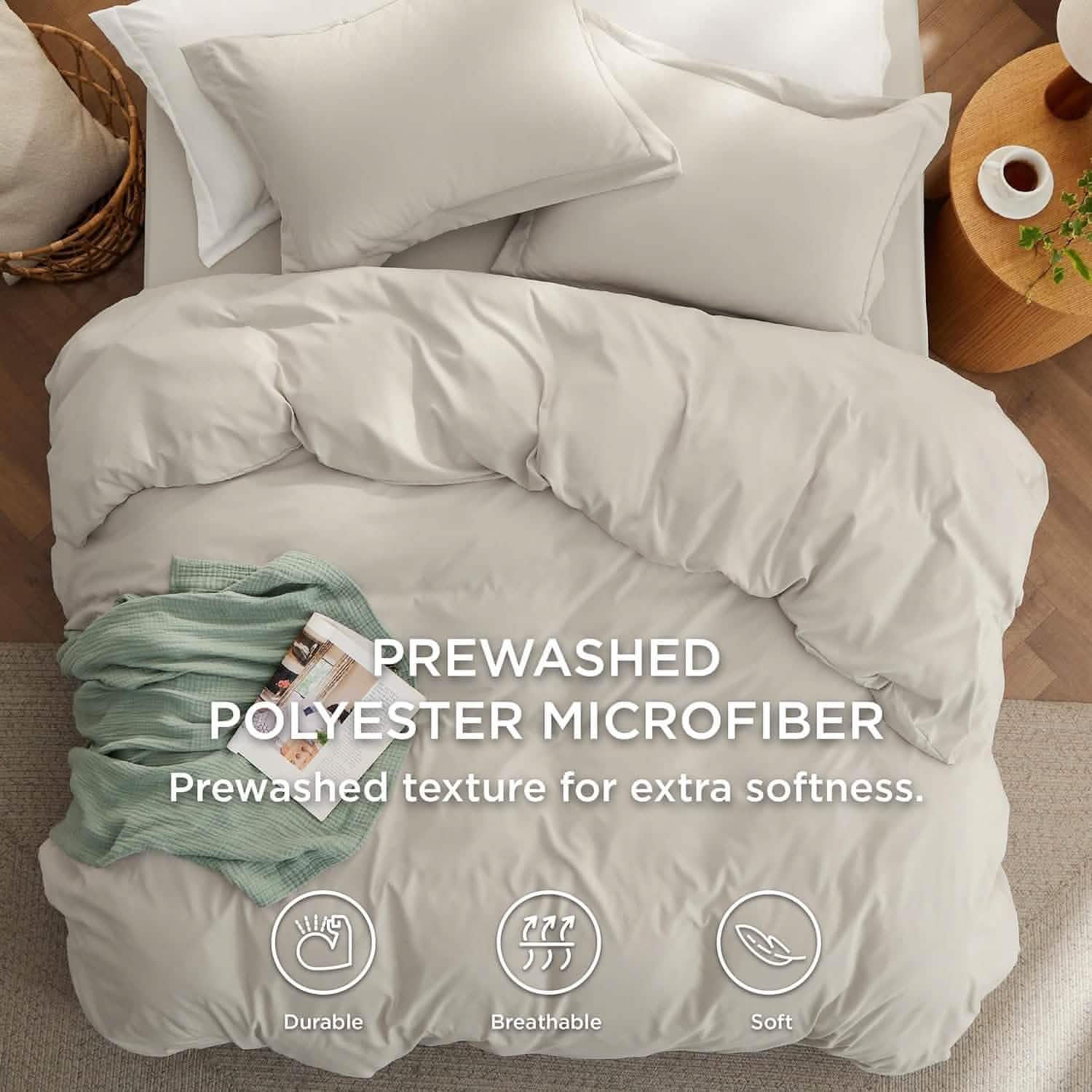 GentleSoft® Prewashed Microfiber Duvet Cover Set