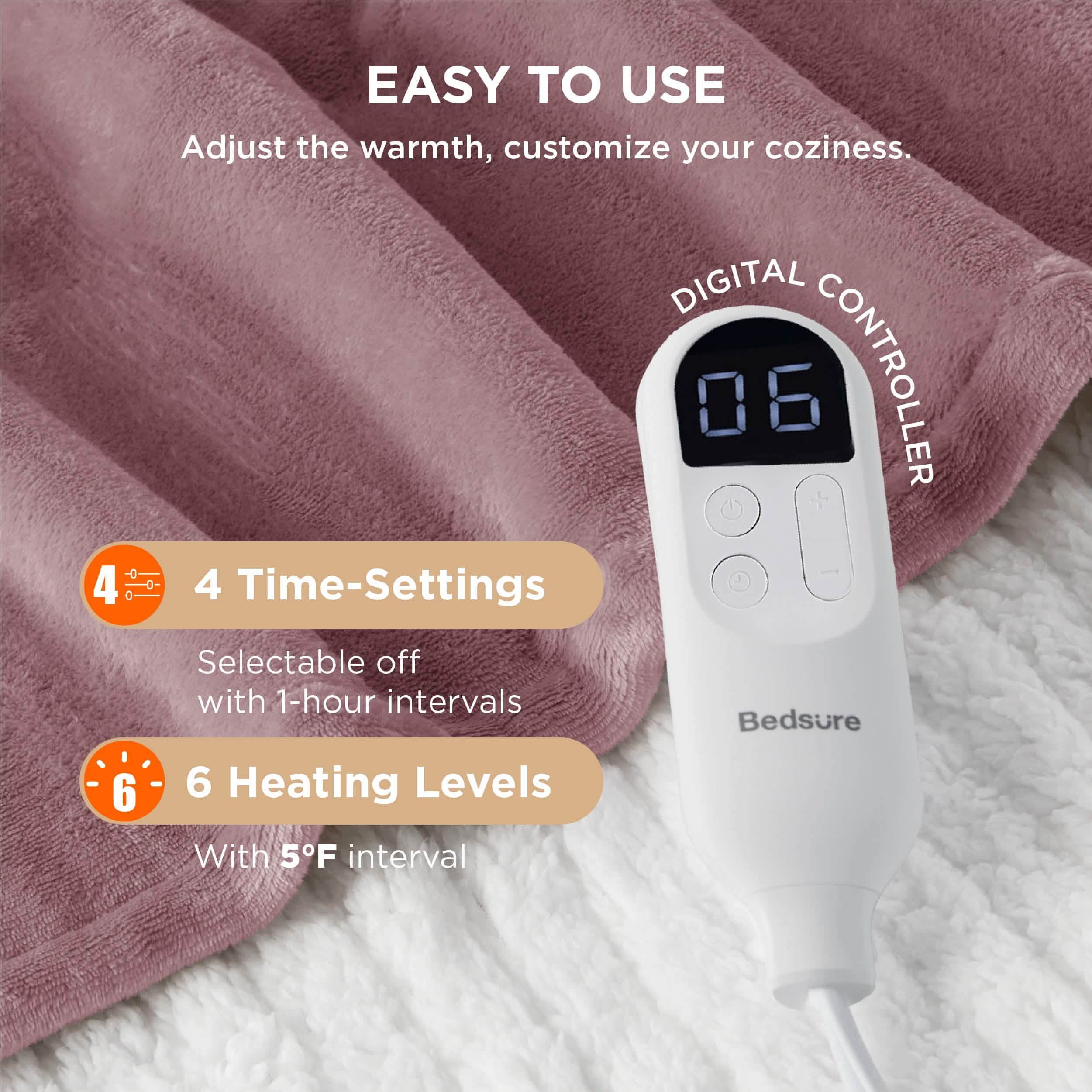 GentleSoft® Solid Flannel Heated Blanket