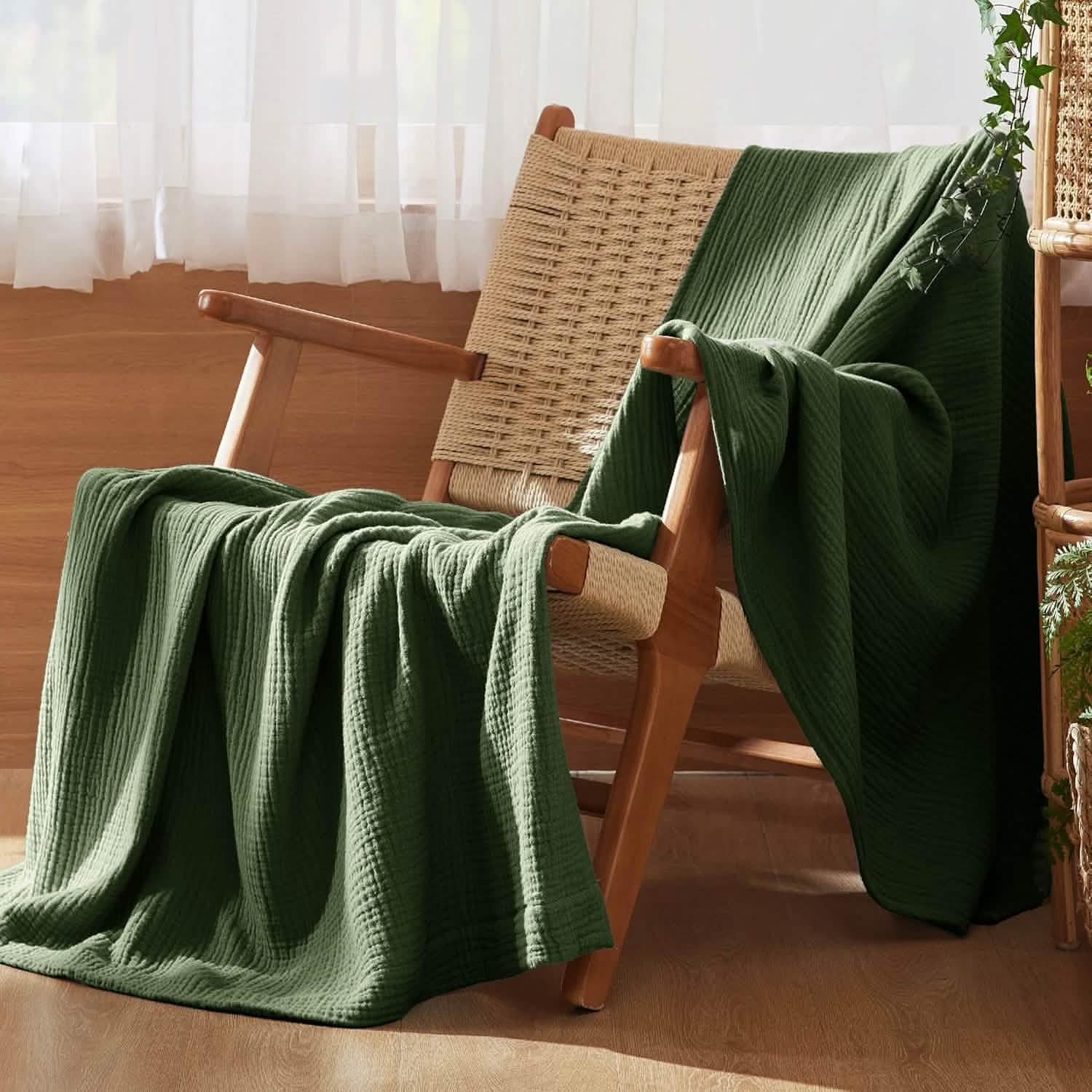 GentleSoft® 100% Cotton Gauze Spring Throw Blanket