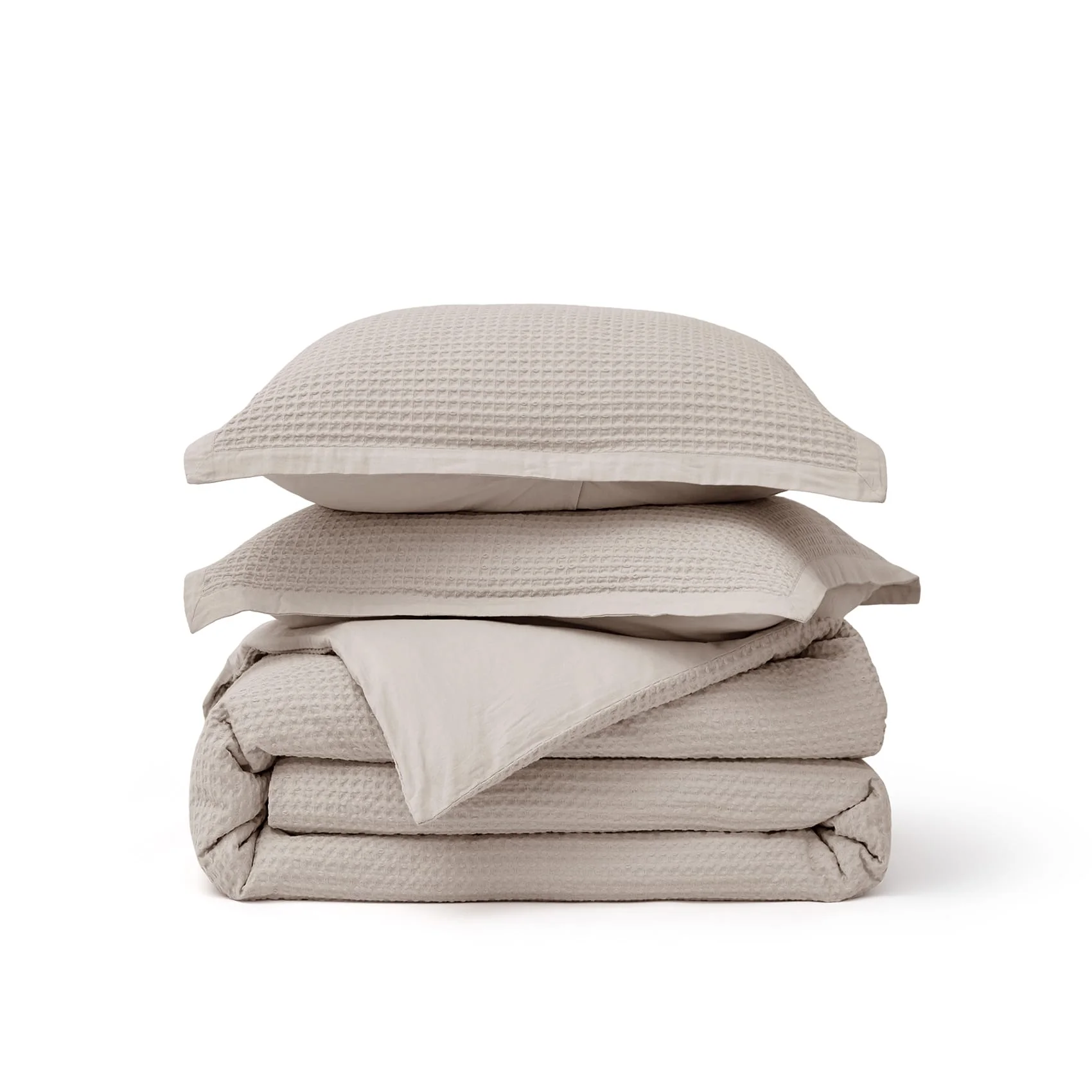 GentleSoft® Cotton Waffle Weave Duvet Cover Set