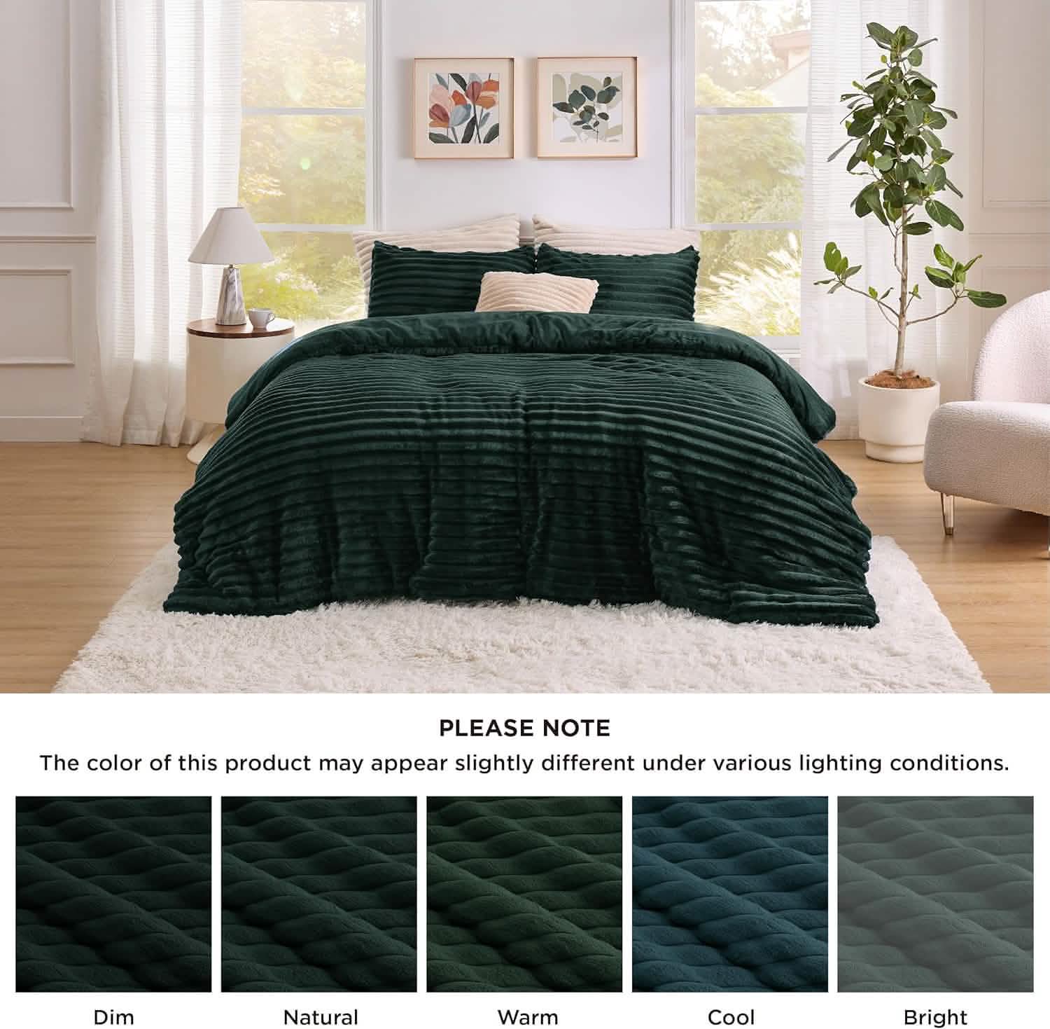 GentleSoft® Striped Flannel Comforter Set