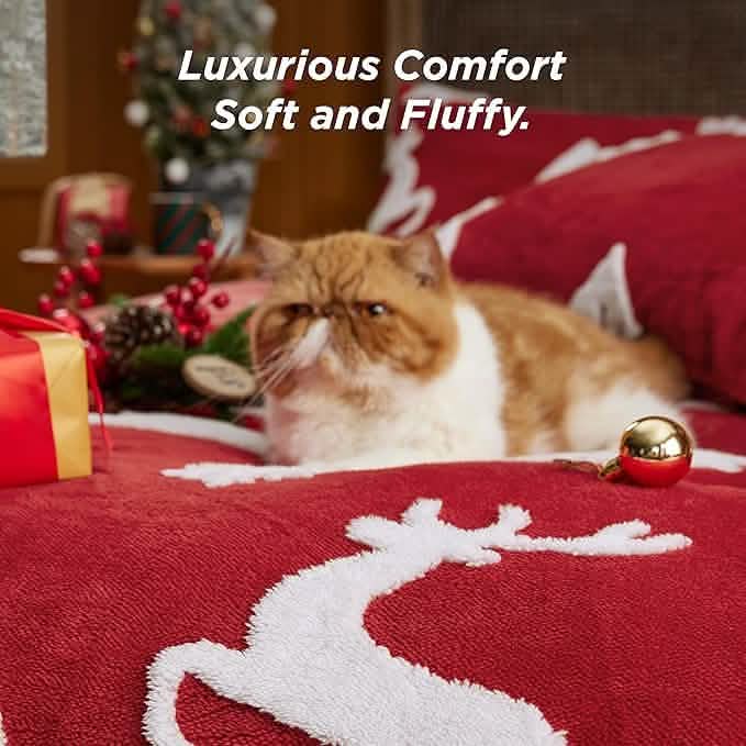 GentleSoft® Snowflake Comforter Set Red