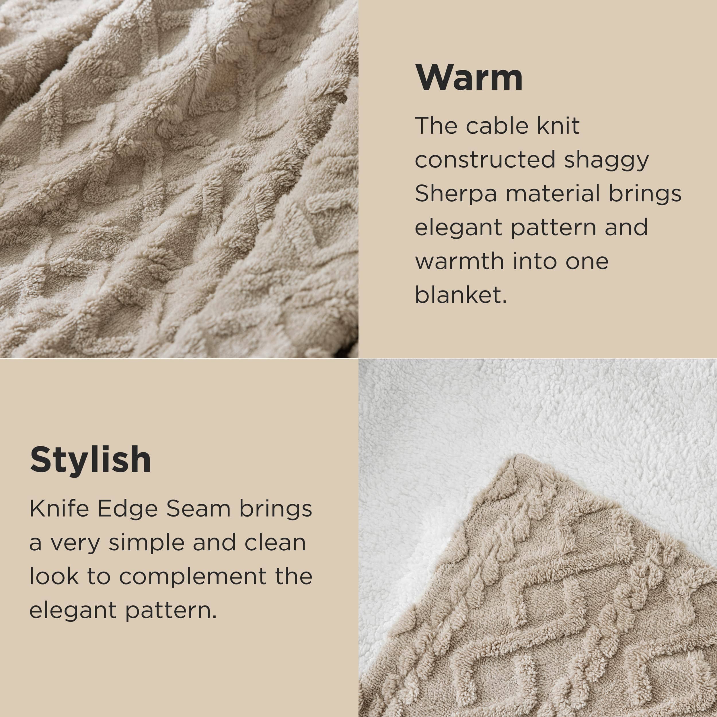 GentleSoft® Sherpa Throw Blanket For Couch
