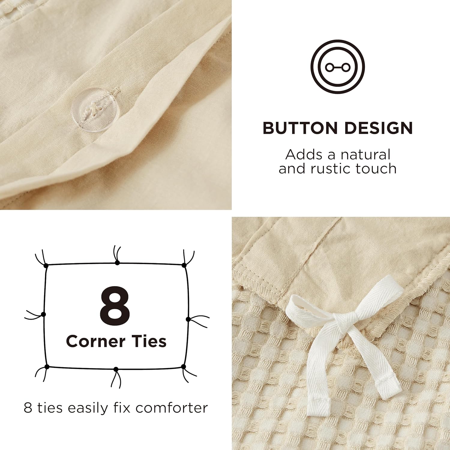 GentleSoft® Cooling Waffle Duvet Cover Set