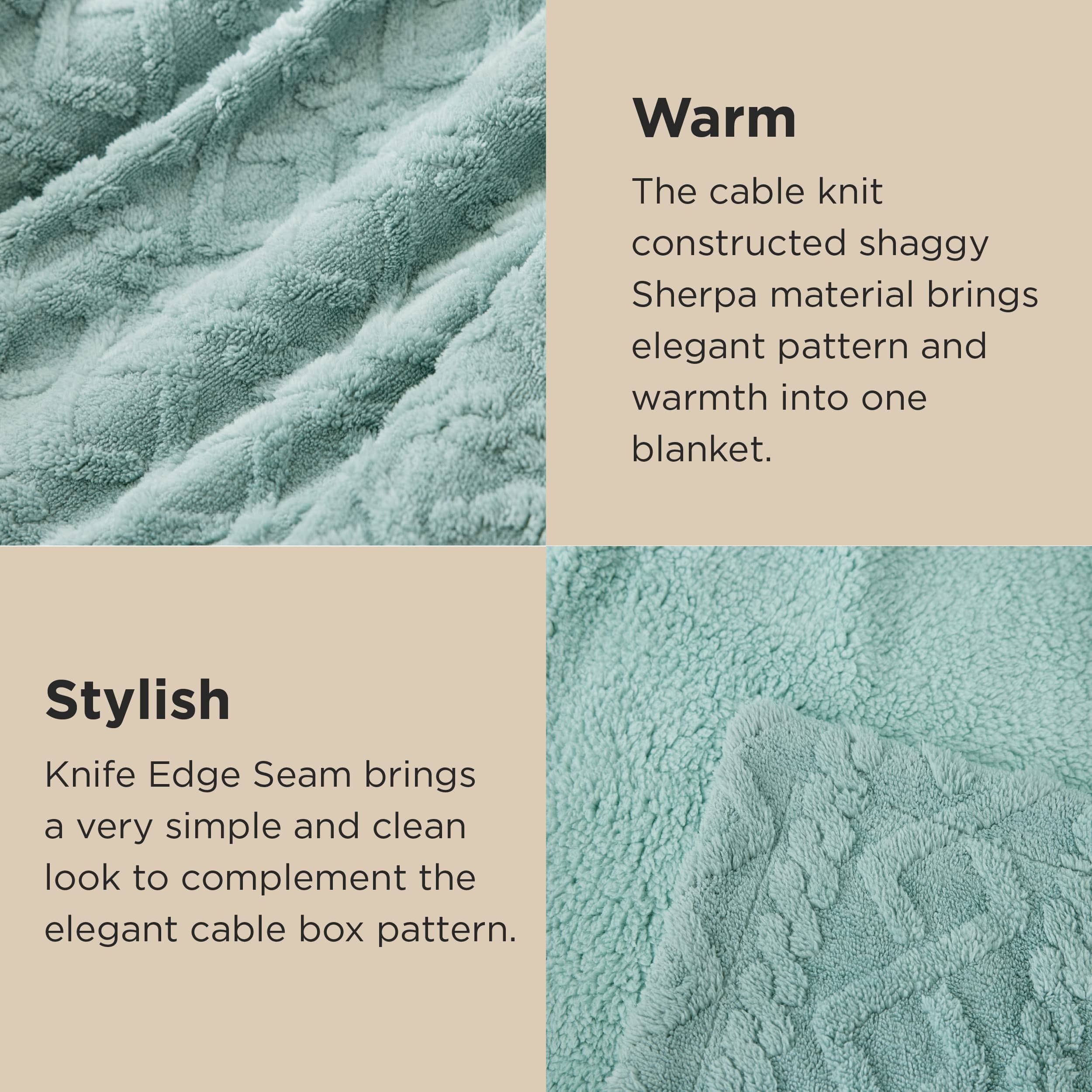 GentleSoft® Sherpa Throw Blanket For Couch