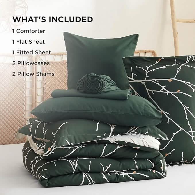 GentleSoft® Tree Branch Floral Pattern Bed-in-a-Bag