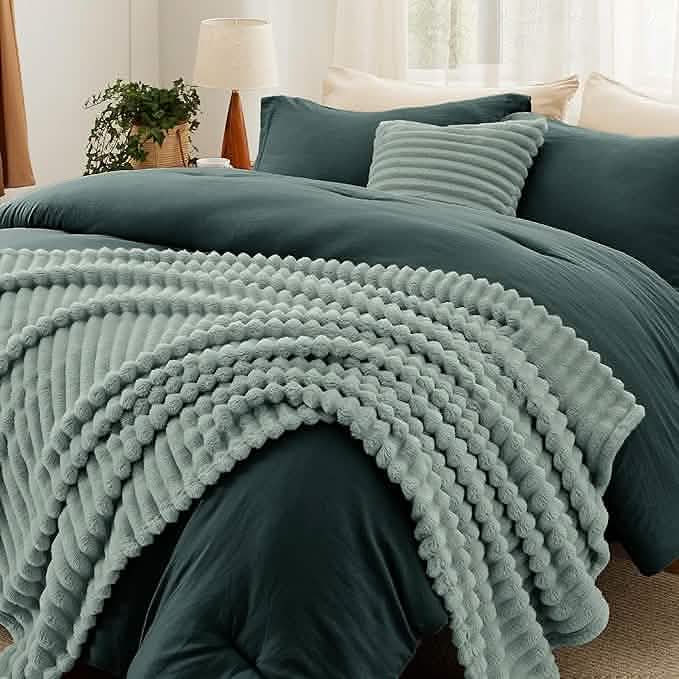 GentleSoft® Checkered Comforter Set Striped
