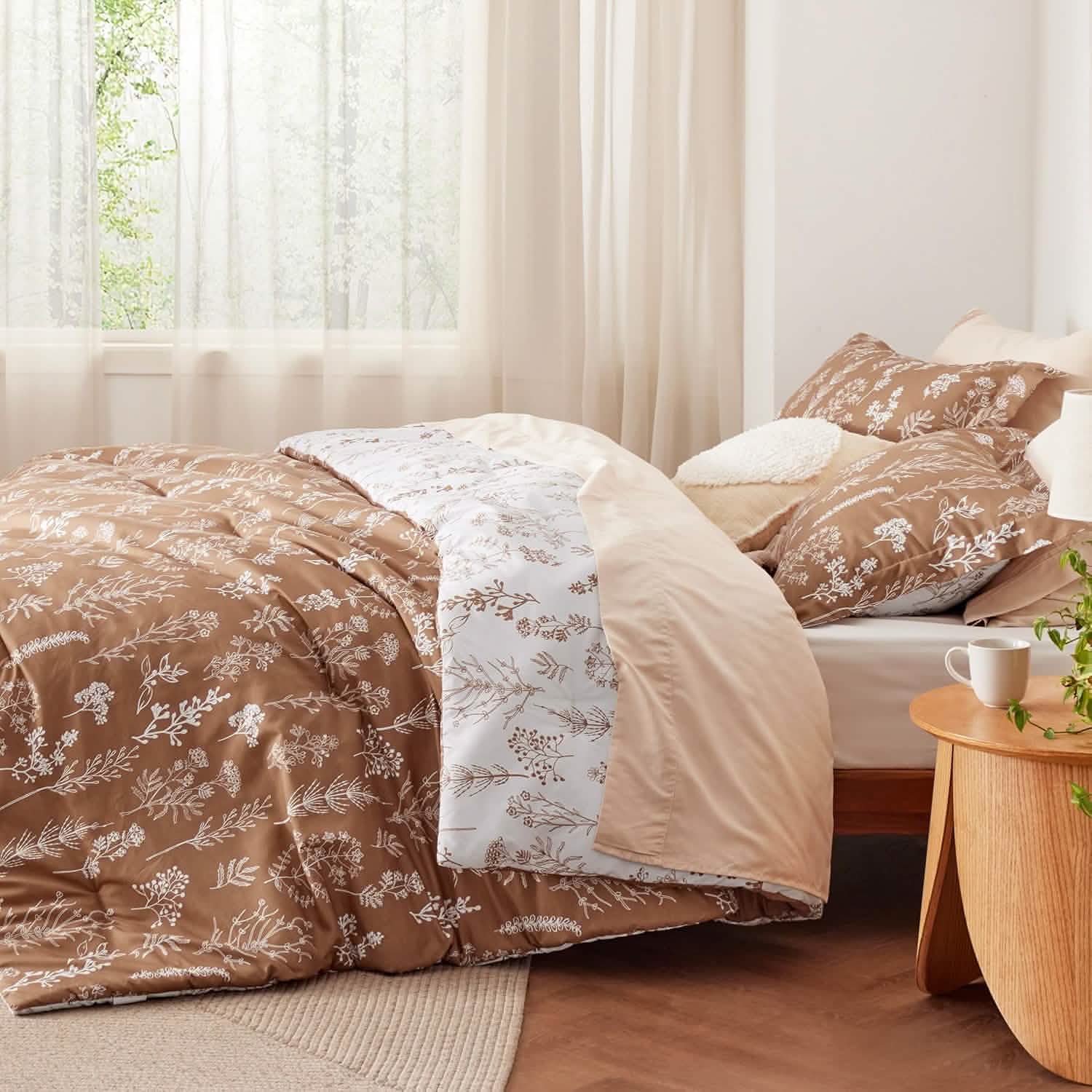 GentleSoft® Reversible Floral Print Comforter Set-2