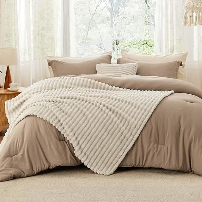 GentleSoft® Checkered Comforter Set Striped