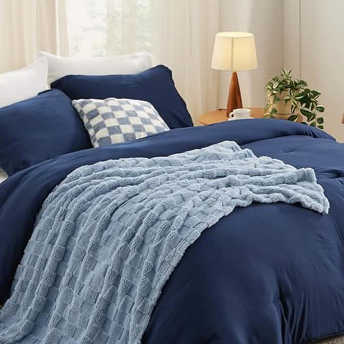 GentleSoft® Checkered Comforter Set