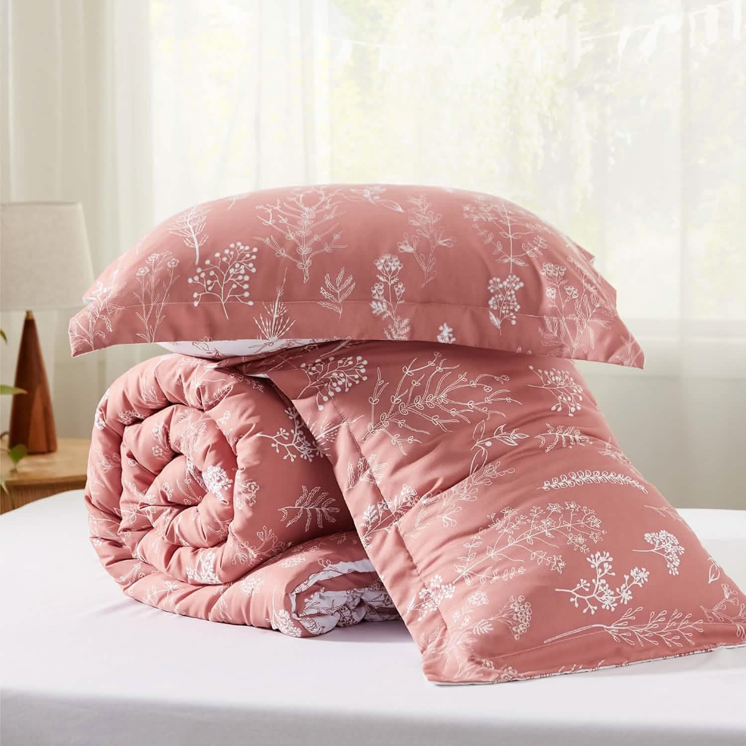 GentleSoft® Reversible Floral Print Comforter Set-2