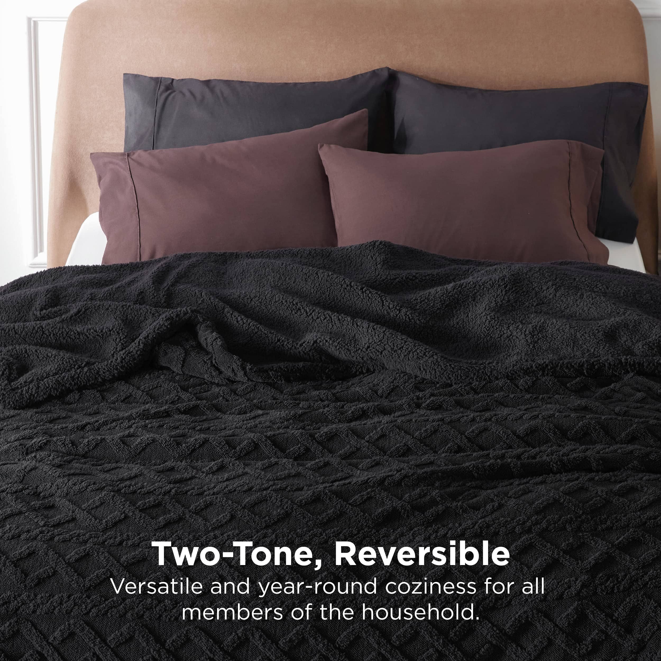 GentleSoft® Sherpa Throw Blanket For Couch