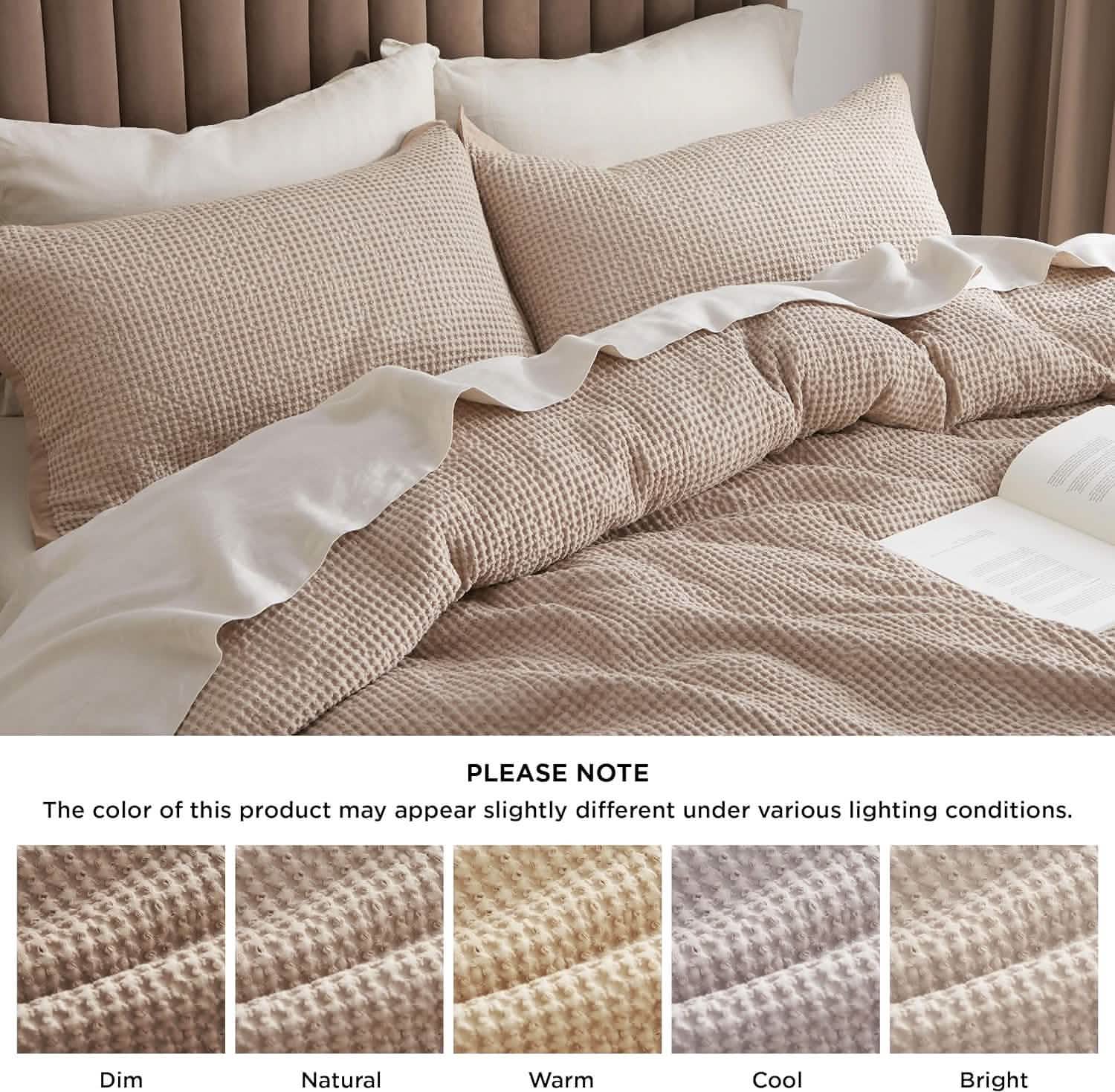 GentleSoft® Cotton Waffle Weave Duvet Cover Set