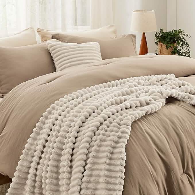 GentleSoft® Checkered Comforter Set Striped