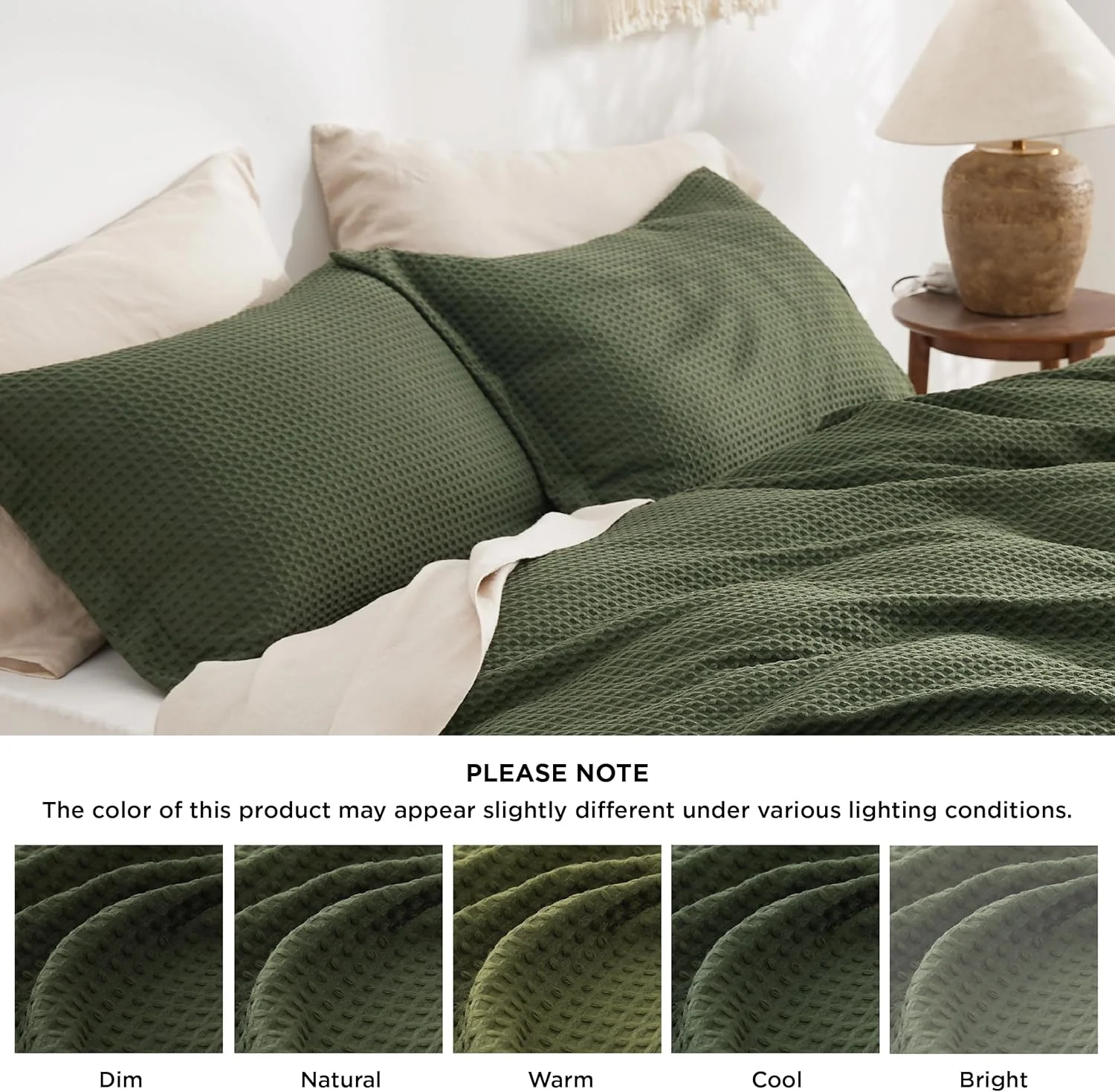 GentleSoft® Polyester Microfiber Waffle Duvet Weave Duvet Cover Set